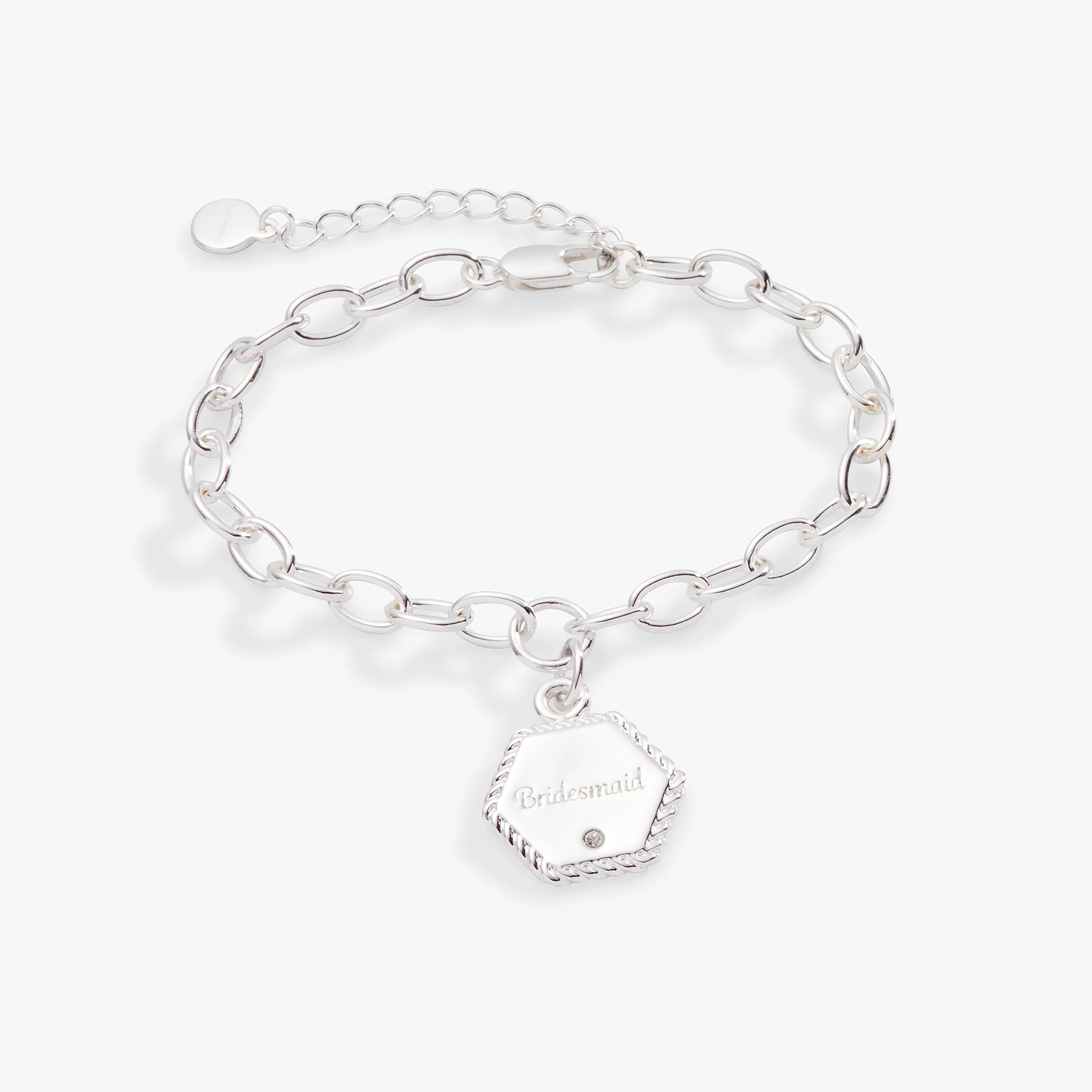 'Bridesmaid' Charm Bracelet. Adjustable
