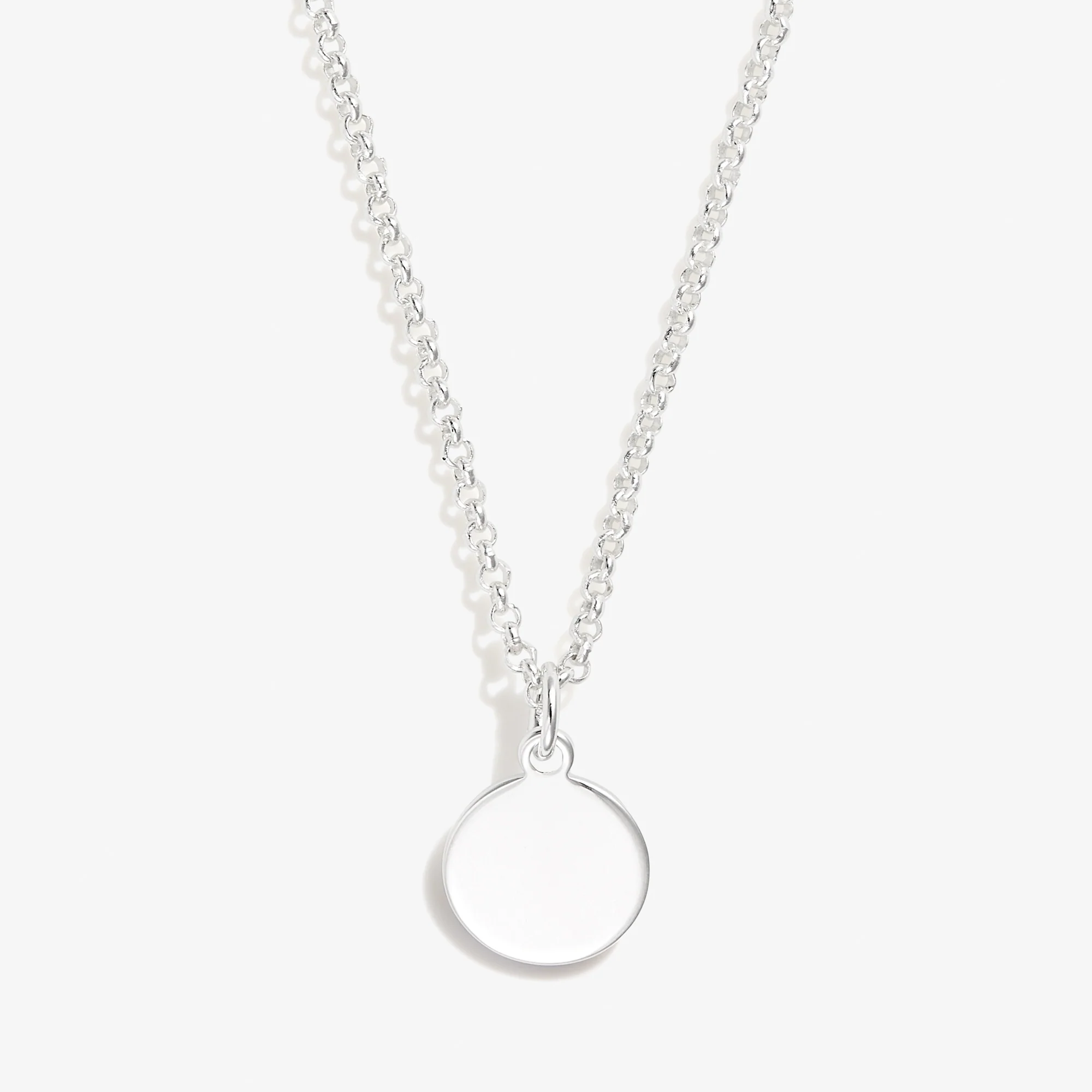 Small Circle Charm Necklace. 19''