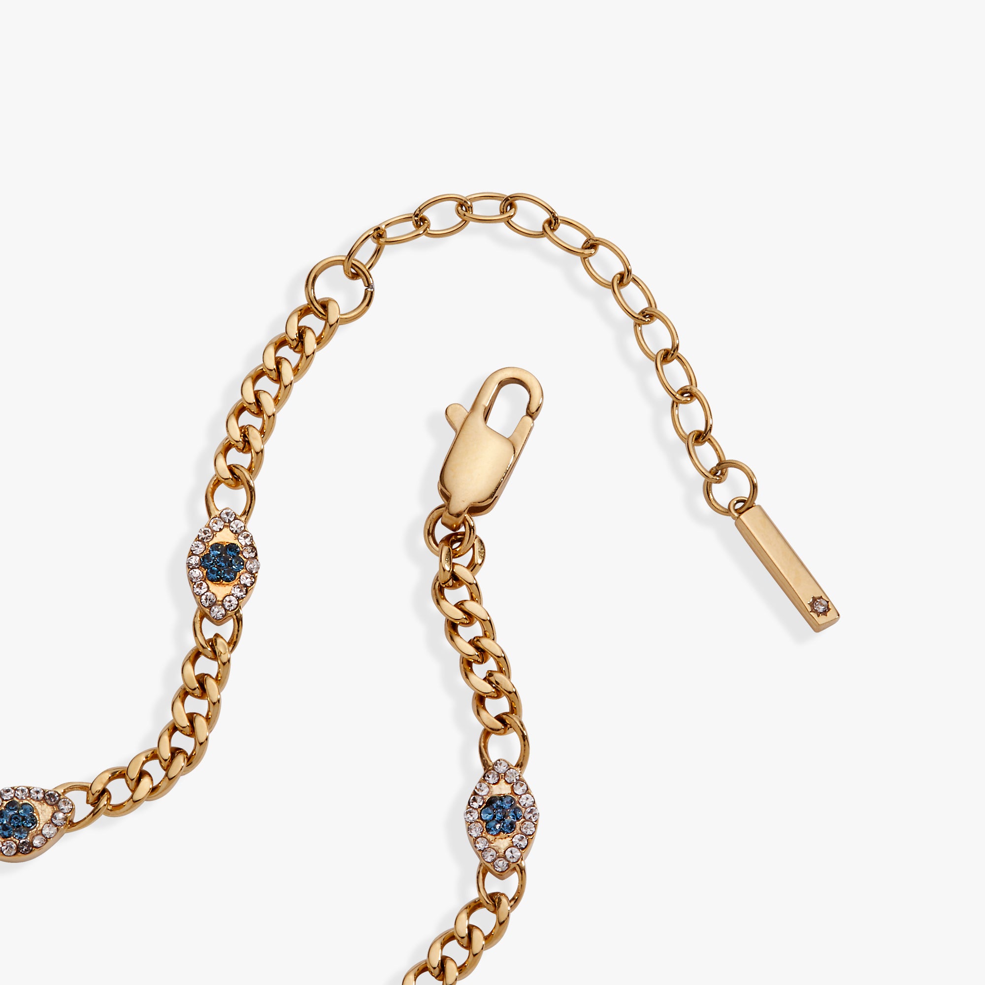 Evil Eye Curb Chain Inline Bracelet - Image 3
