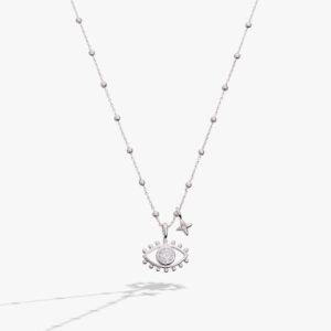 Evil Eye Duo Charm Necklace