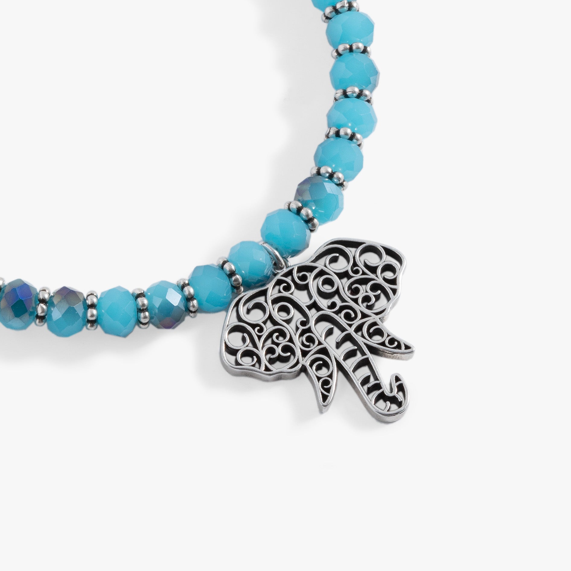Beaded Filigree Elephant Bangle - Image 2