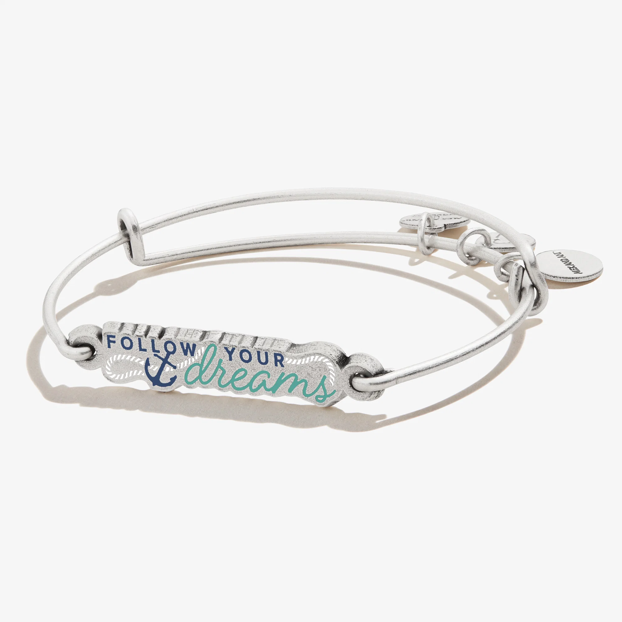 'Follow Your Dreams' Anchor Inline Charm Bangle