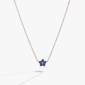 Crystal Forget-Me-Not Flower Necklace