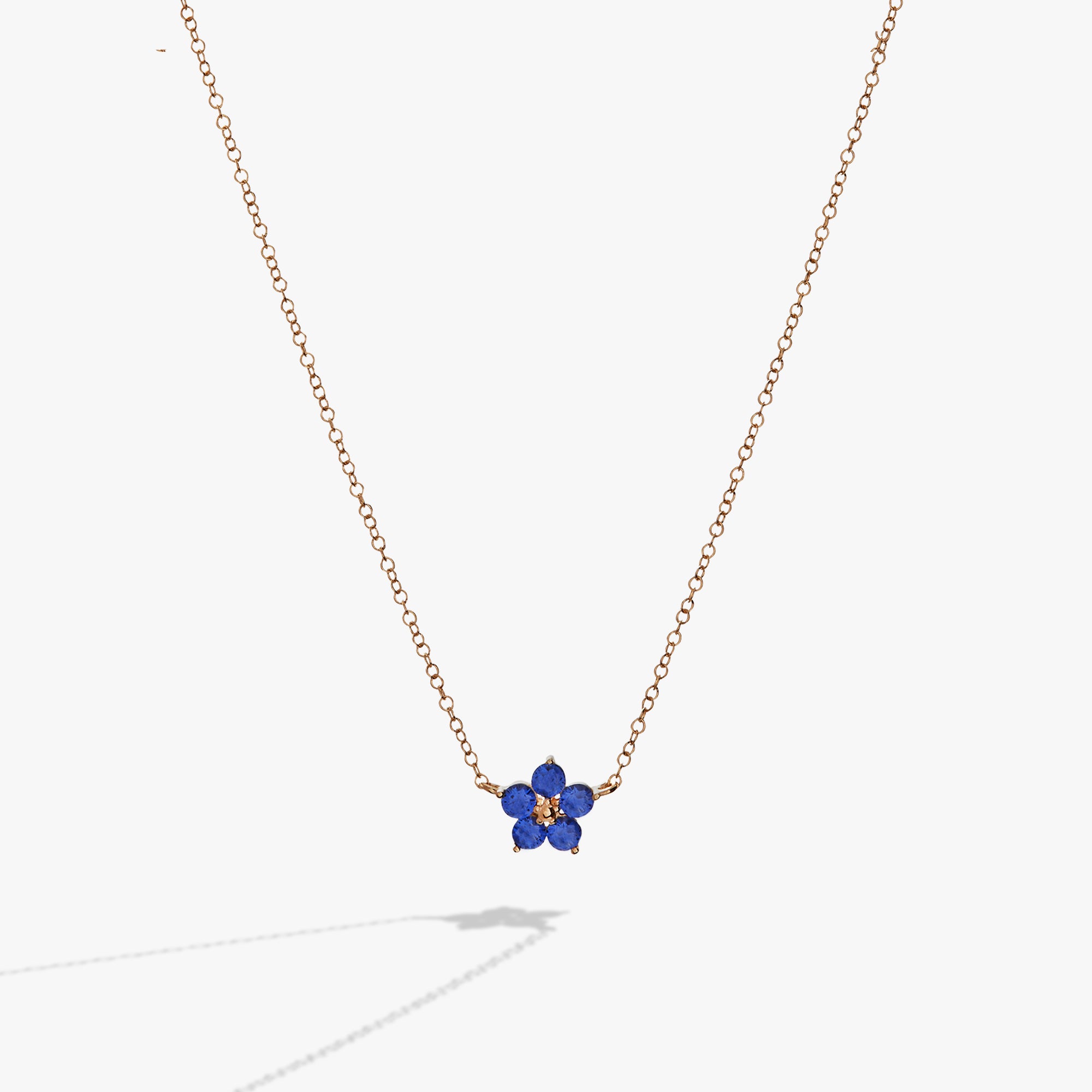Crystal Forget-Me-Not Flower Necklace