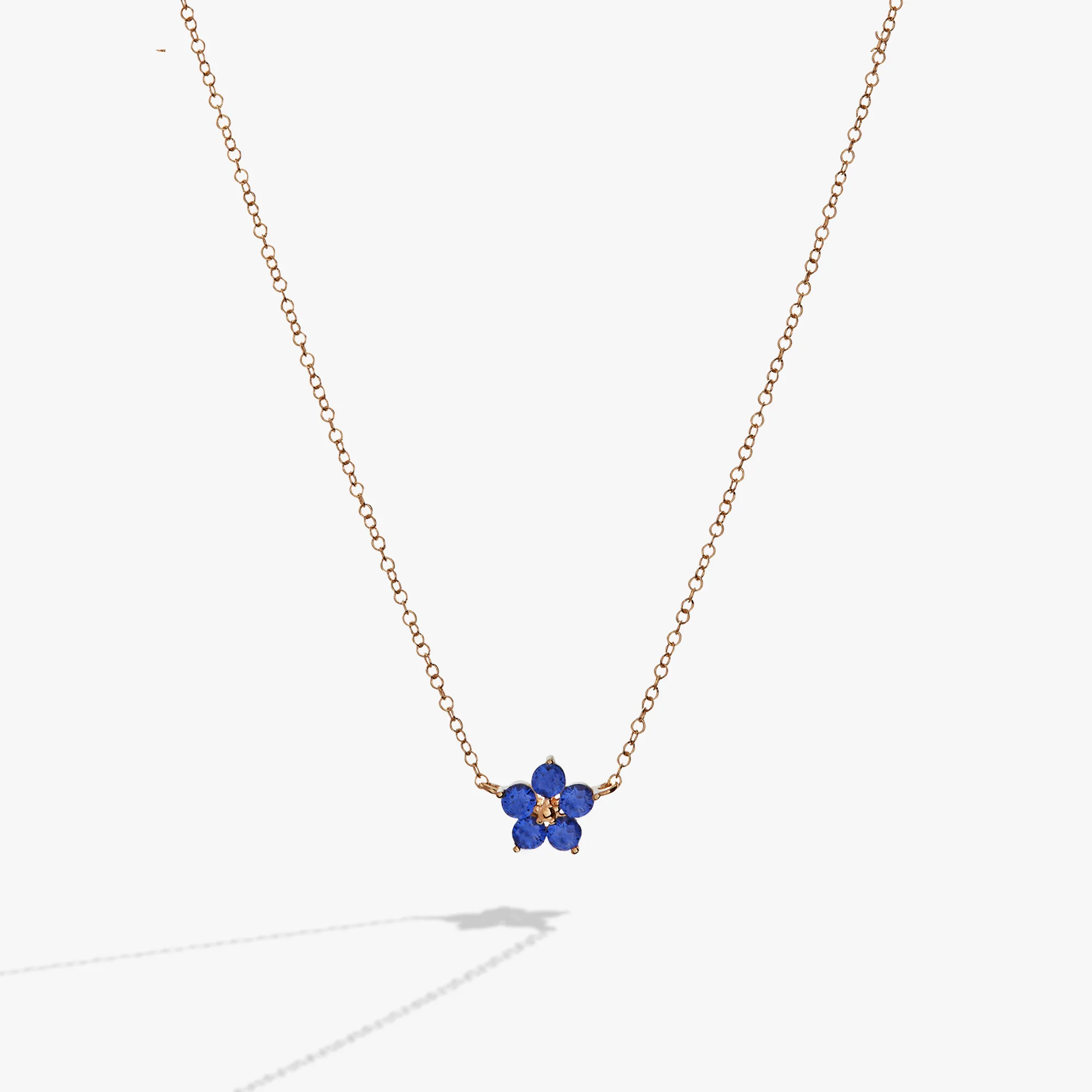 Crystal Forget-Me-Not Flower Necklace