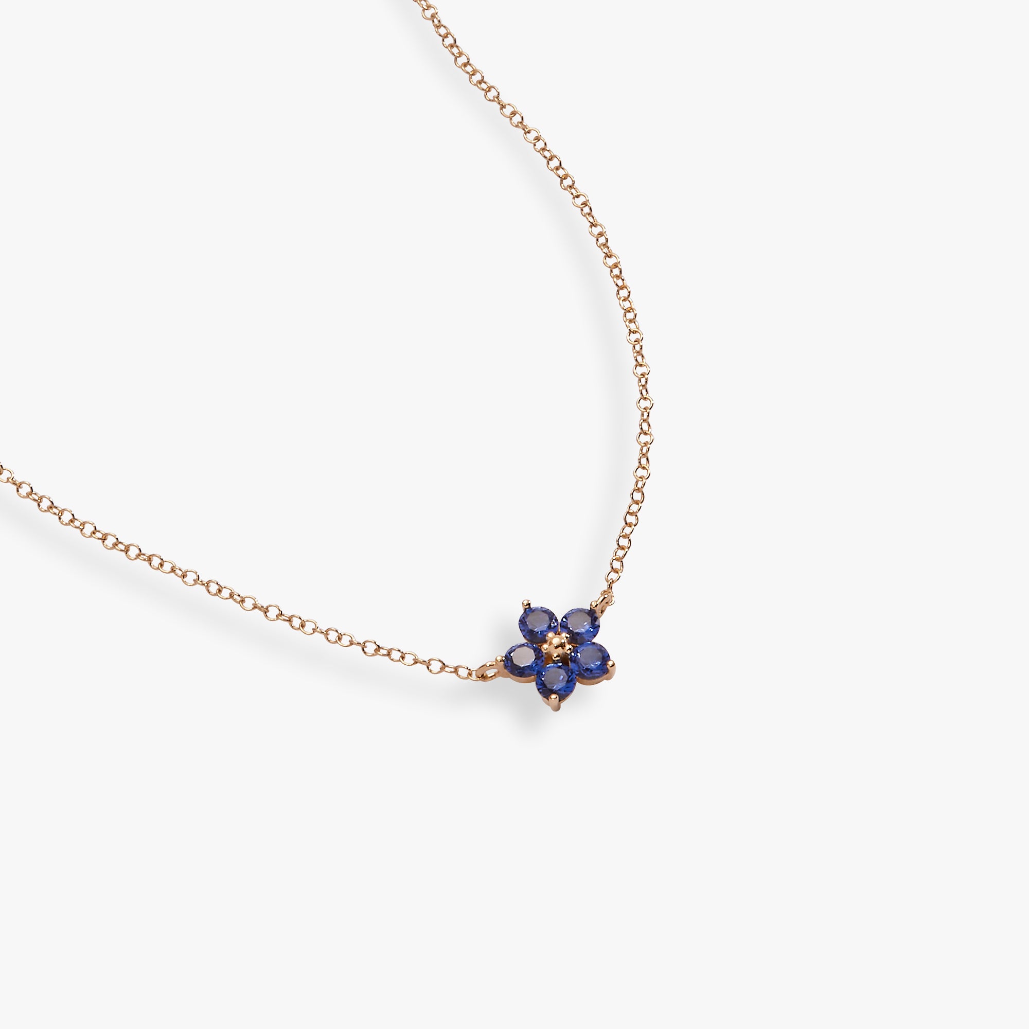 Crystal Forget-Me-Not Flower Necklace - Image 2