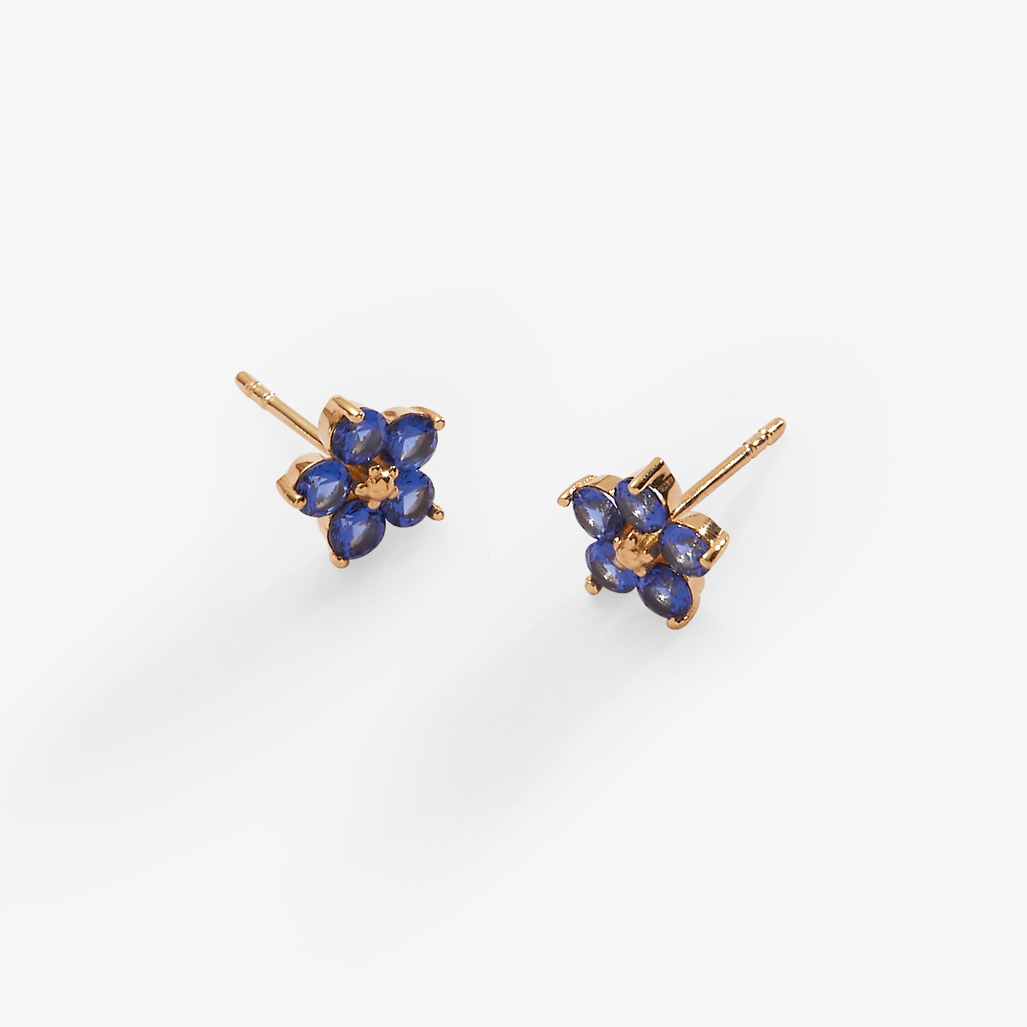 Crystal Forget-Me-Not Flower Earrings - Image 2