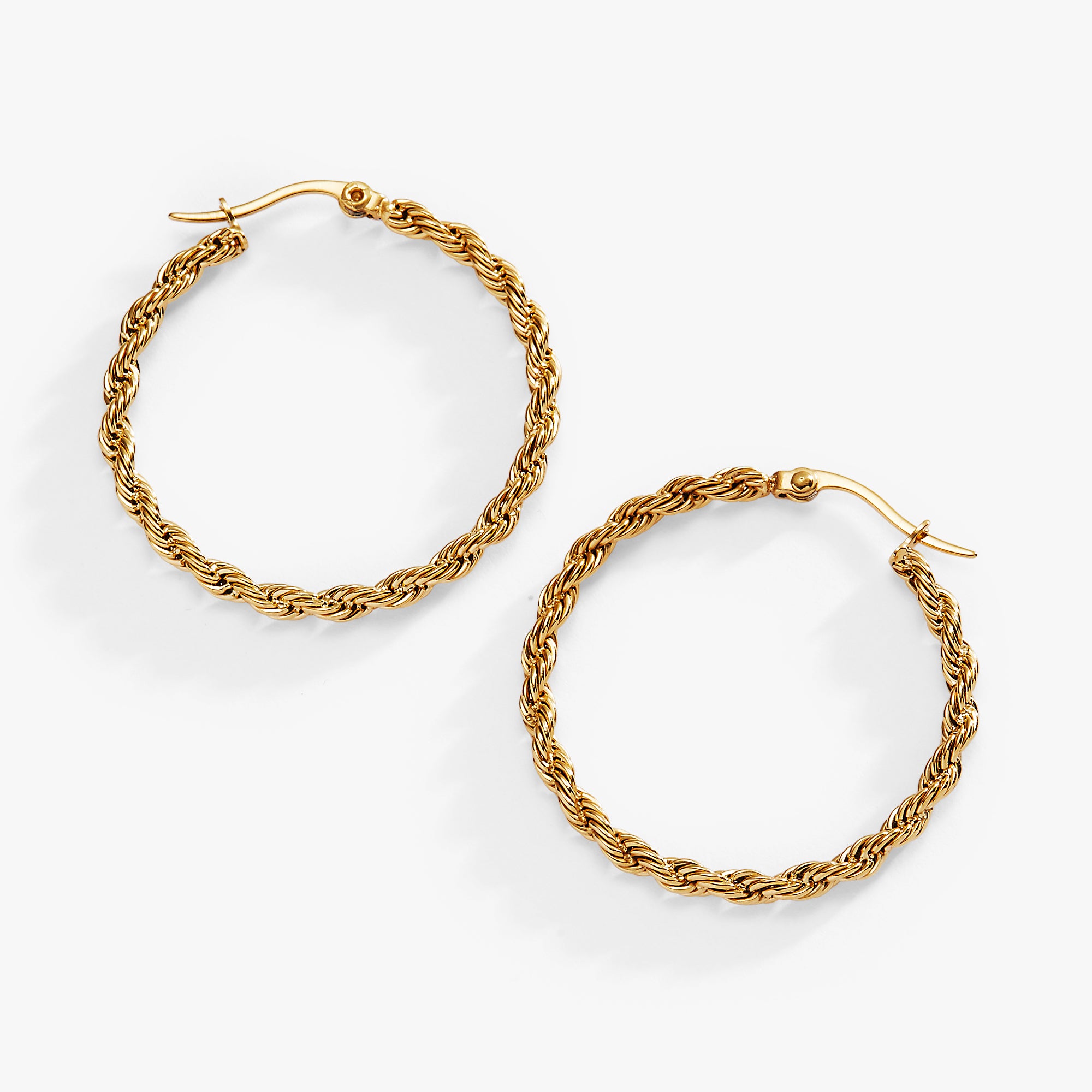 Frozen French Rope Hoop Earrings - Image 5