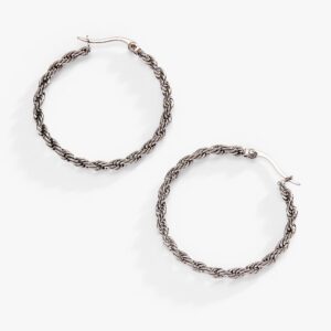 Frozen French Rope Hoop Earrings