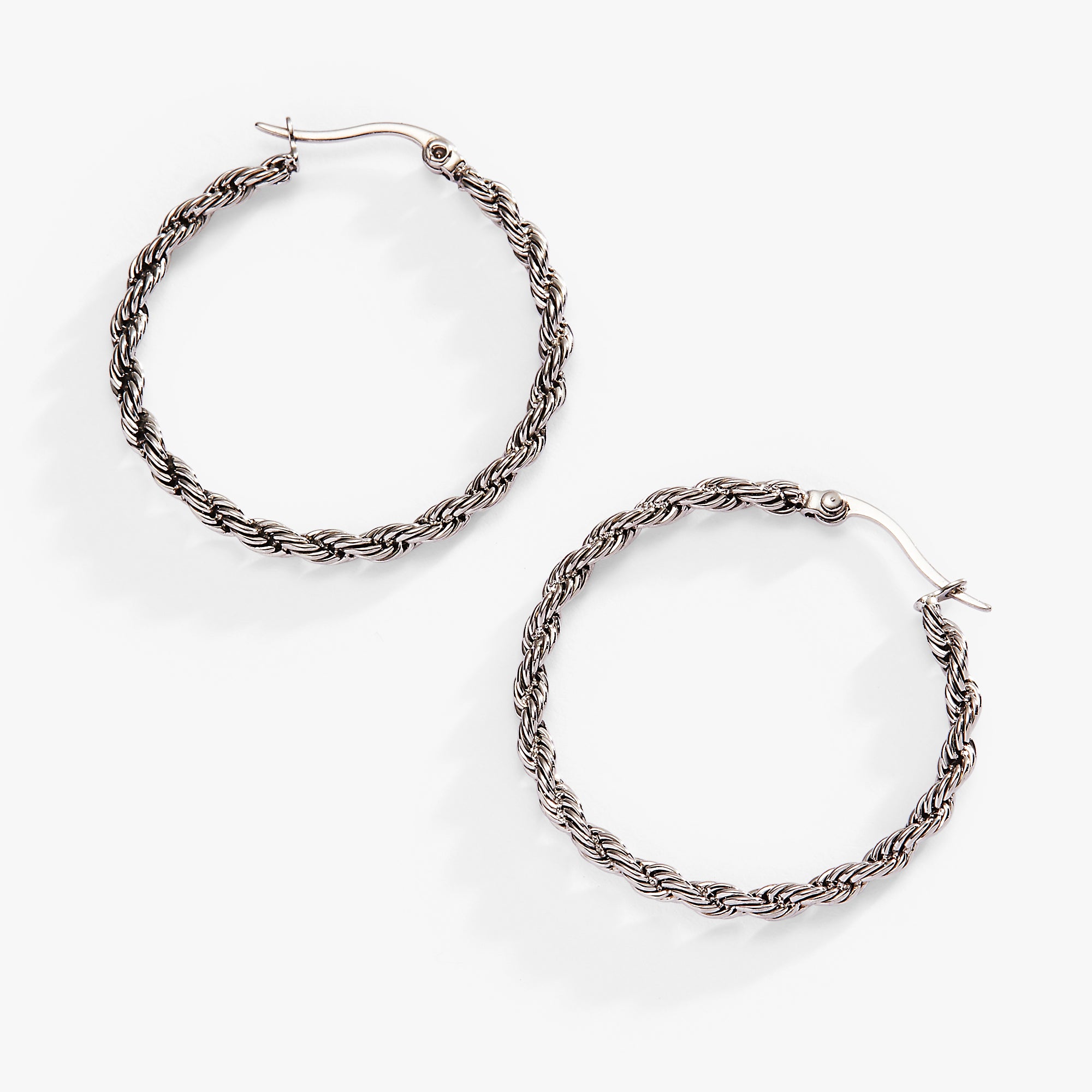 Frozen French Rope Hoop Earrings