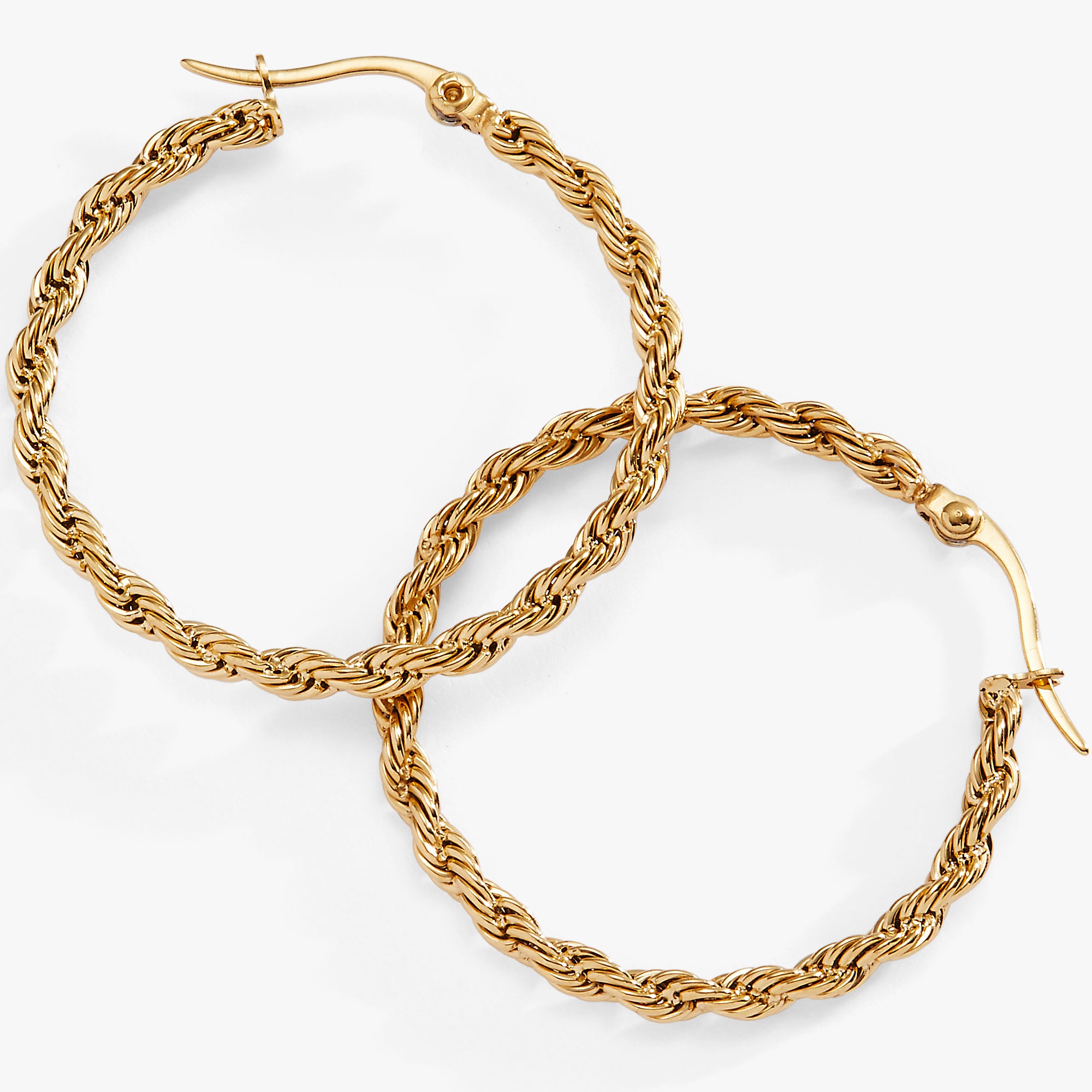 Frozen French Rope Hoop Earrings - Image 7