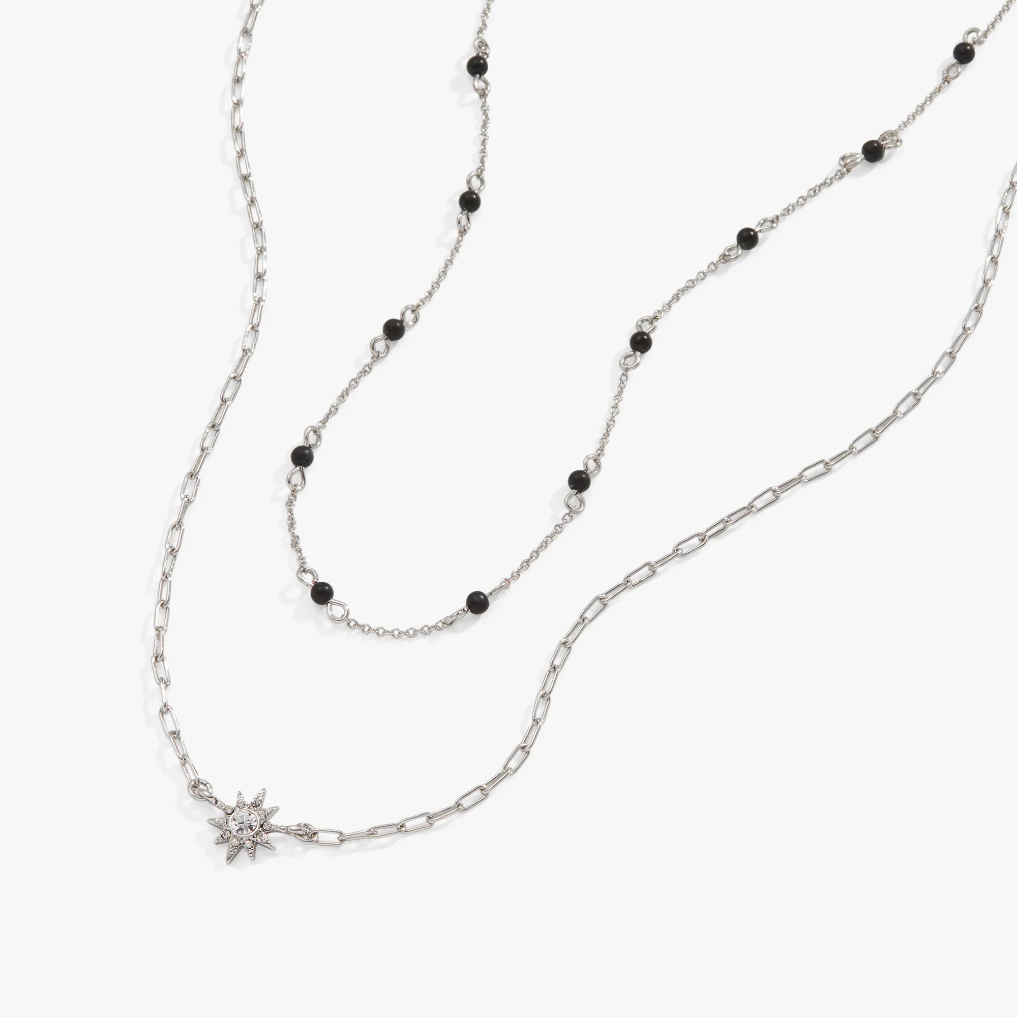 Delicate Star Necklace. Reconstituted Onyx