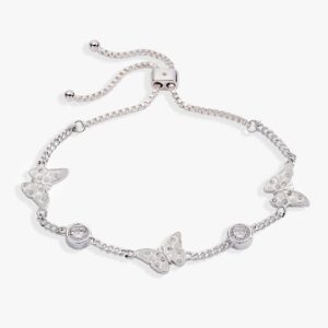 Glass Butterfly Bolo Bracelet
