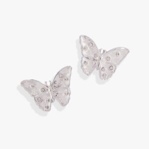 Glass Butterfly Statement Stud Earrings