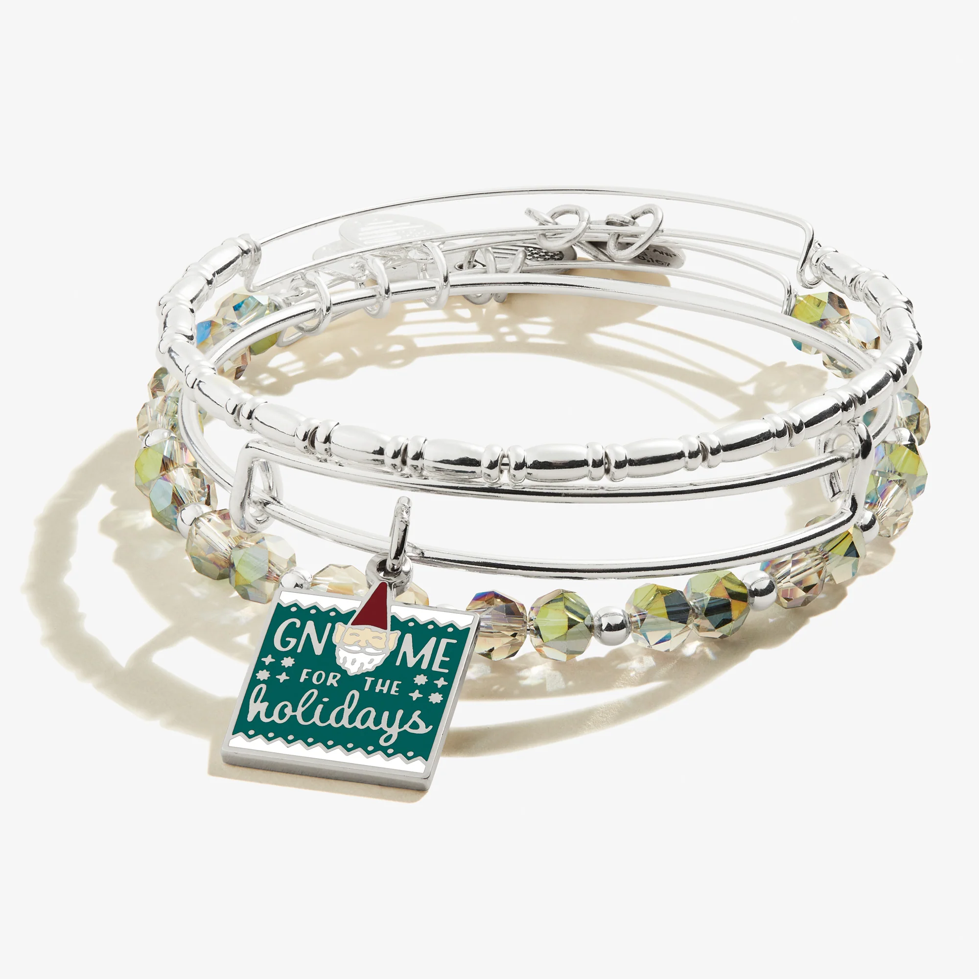 'Gnome for the Holidays' Charm Bangles. Set of 3