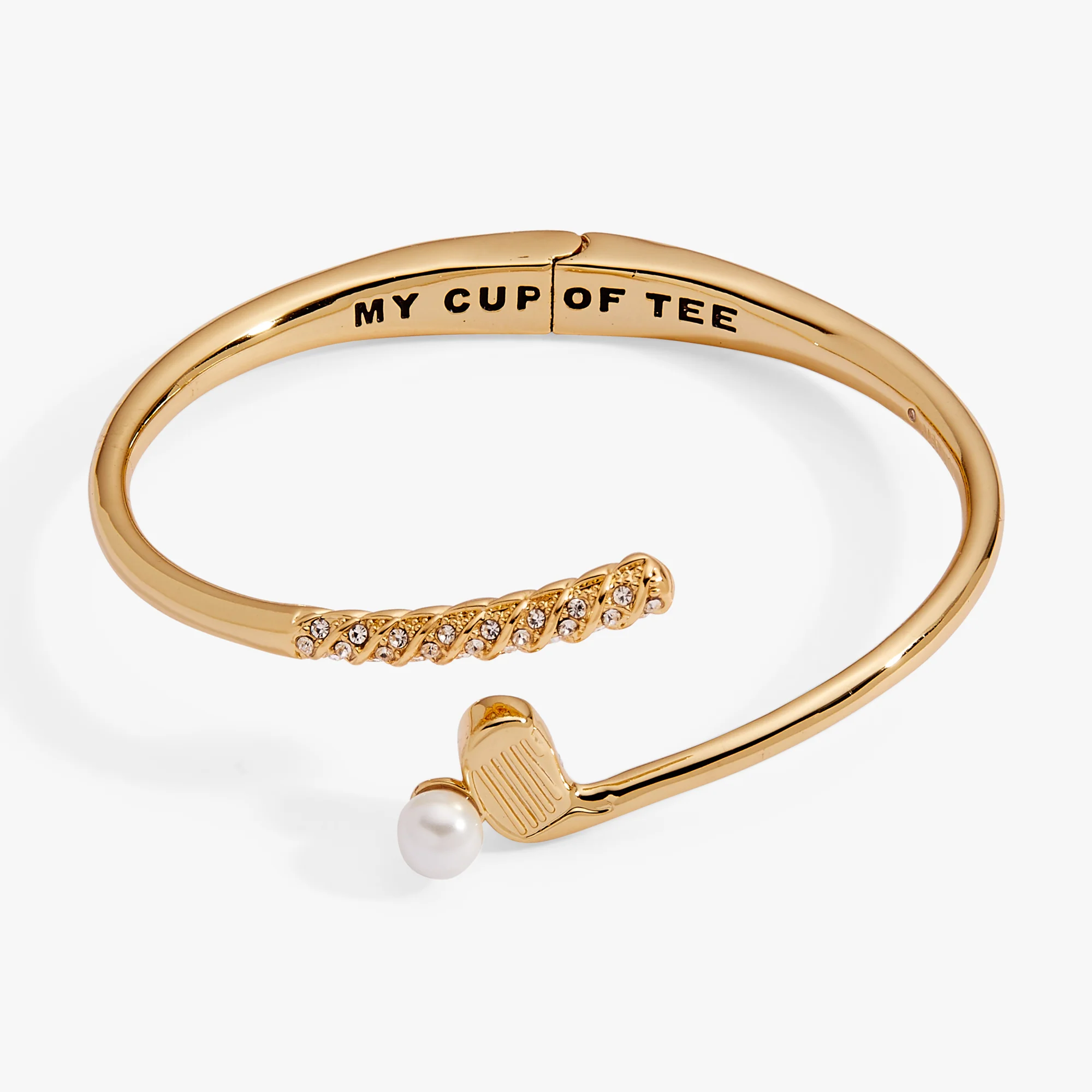 Golf Club 'My Cup of Tee' Bypass Cuff Bracelet