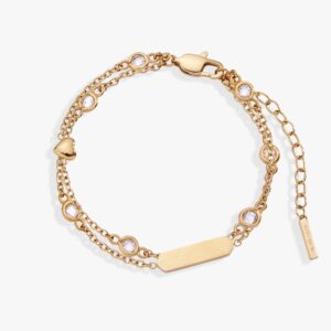 Heart Chain Double Strand Bracelet
