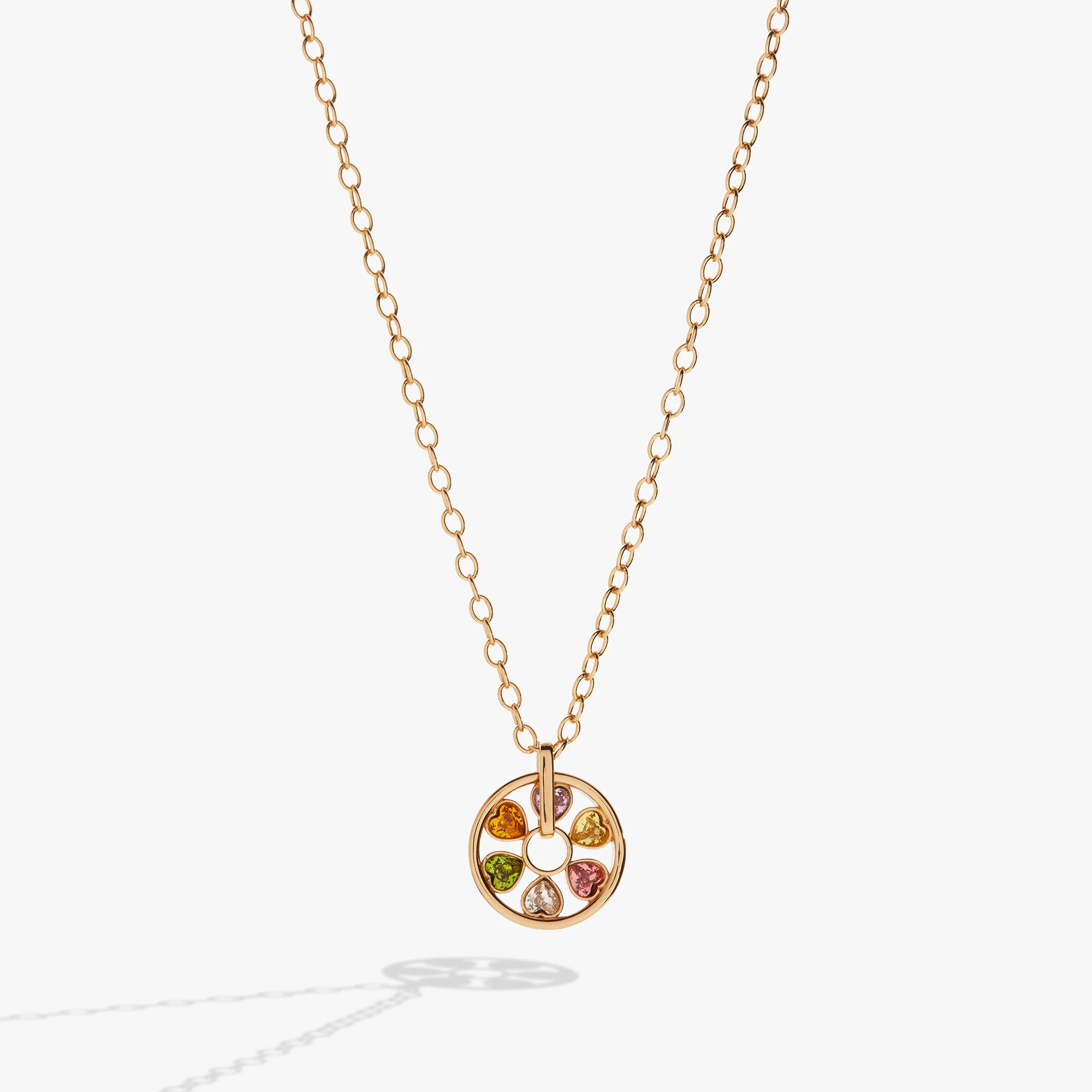 Heart Crystal Wheel Necklace