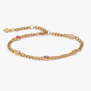 Heart Curb Chain Bracelet