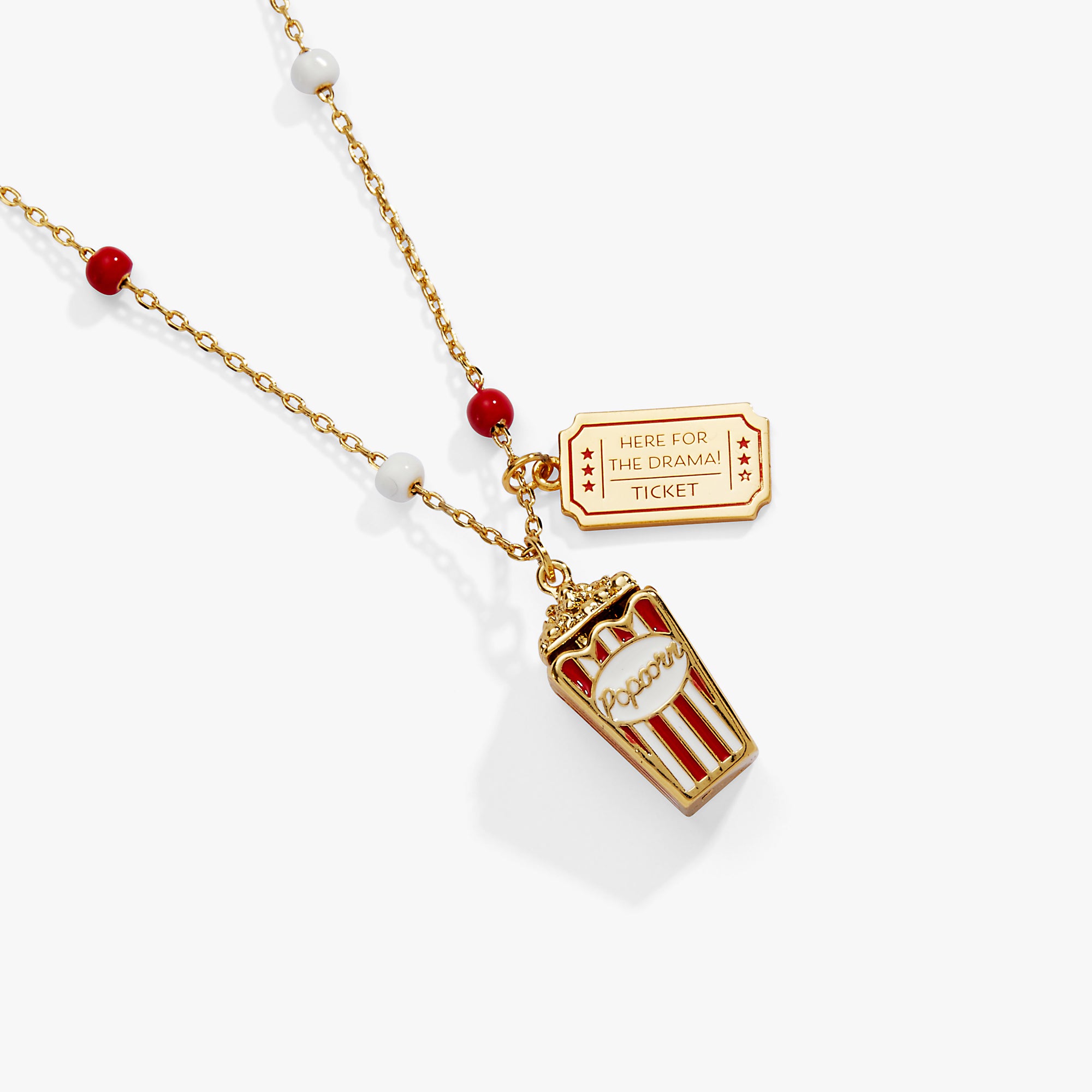 'Here For The Drama!' Popcorn Charm Locket Pendant - Image 6