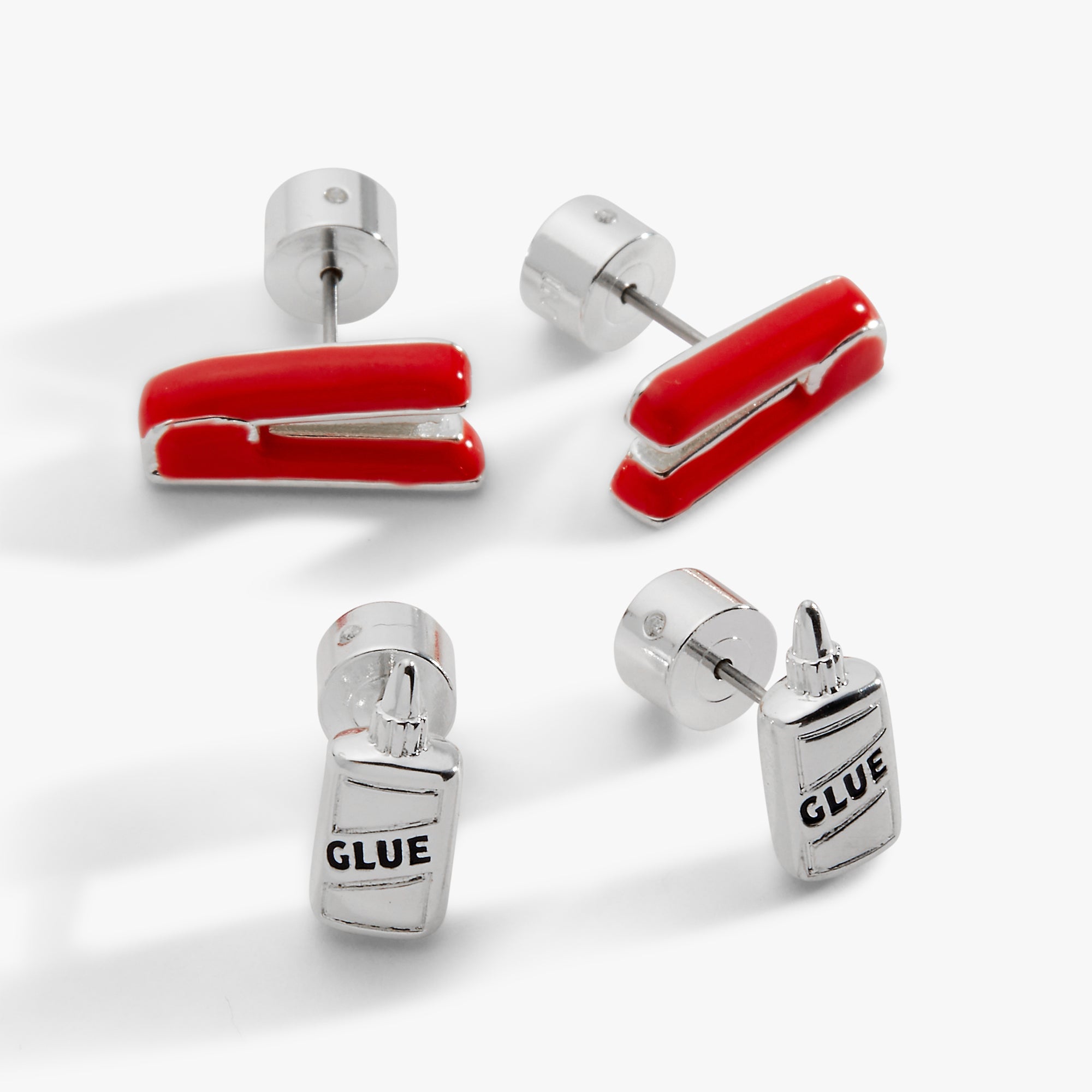 'Holding Us All Together' Glue & Stapler Stud Earring Set - Image 4