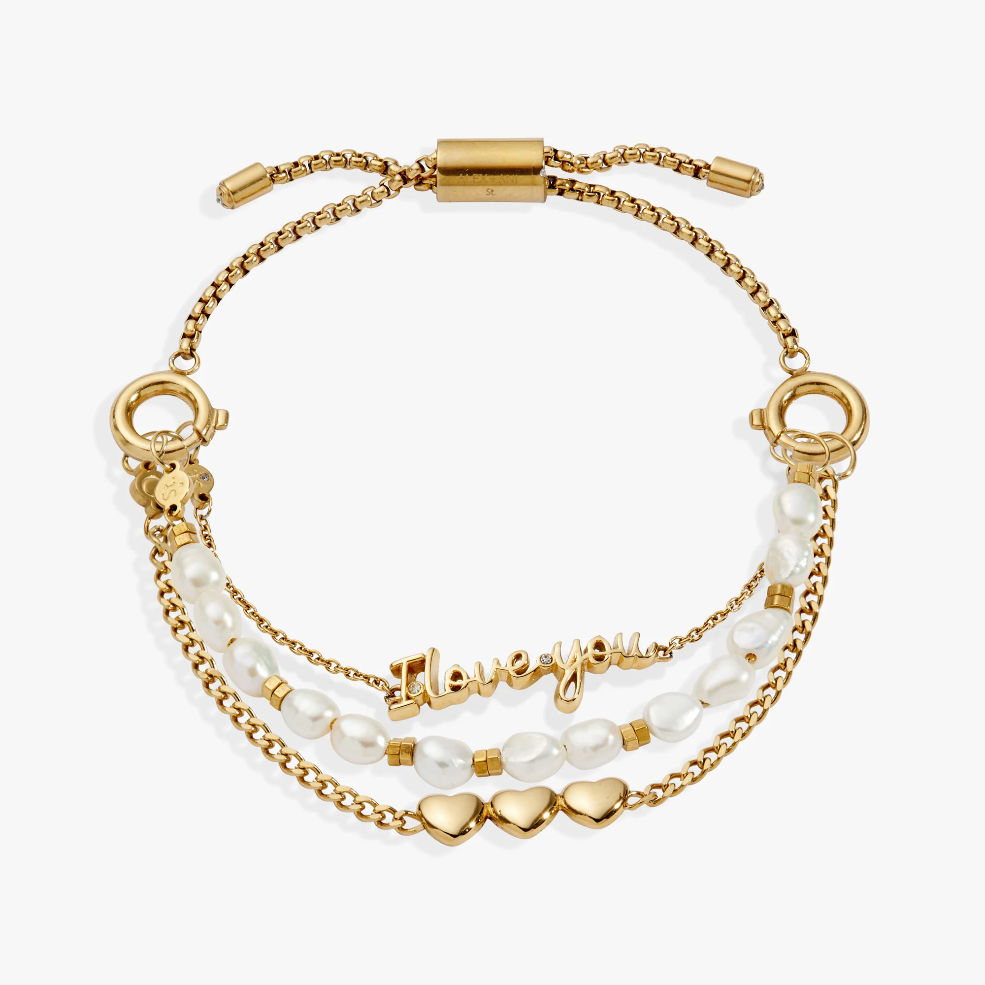 I Love You 'Home Is Where The Heart Is' Stranded™ Pearl Bracelet Set