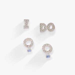 Bridal I Do Stud Earring Set of 2