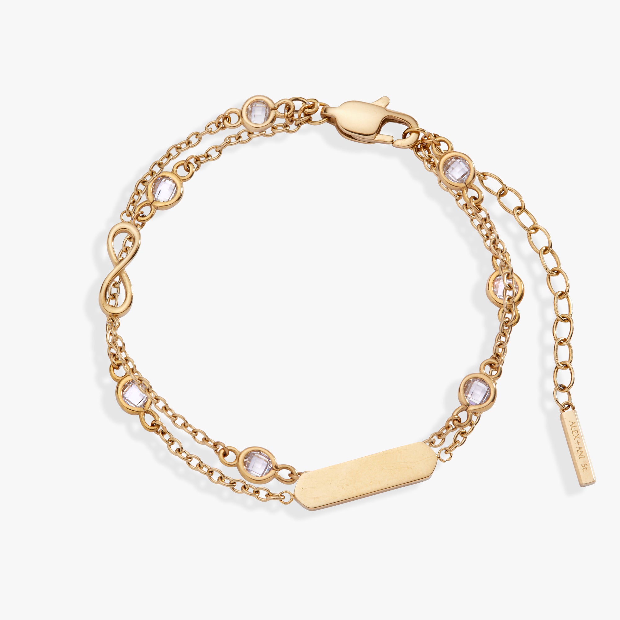 Infinity Chain Double Strand Bracelet - Image 4
