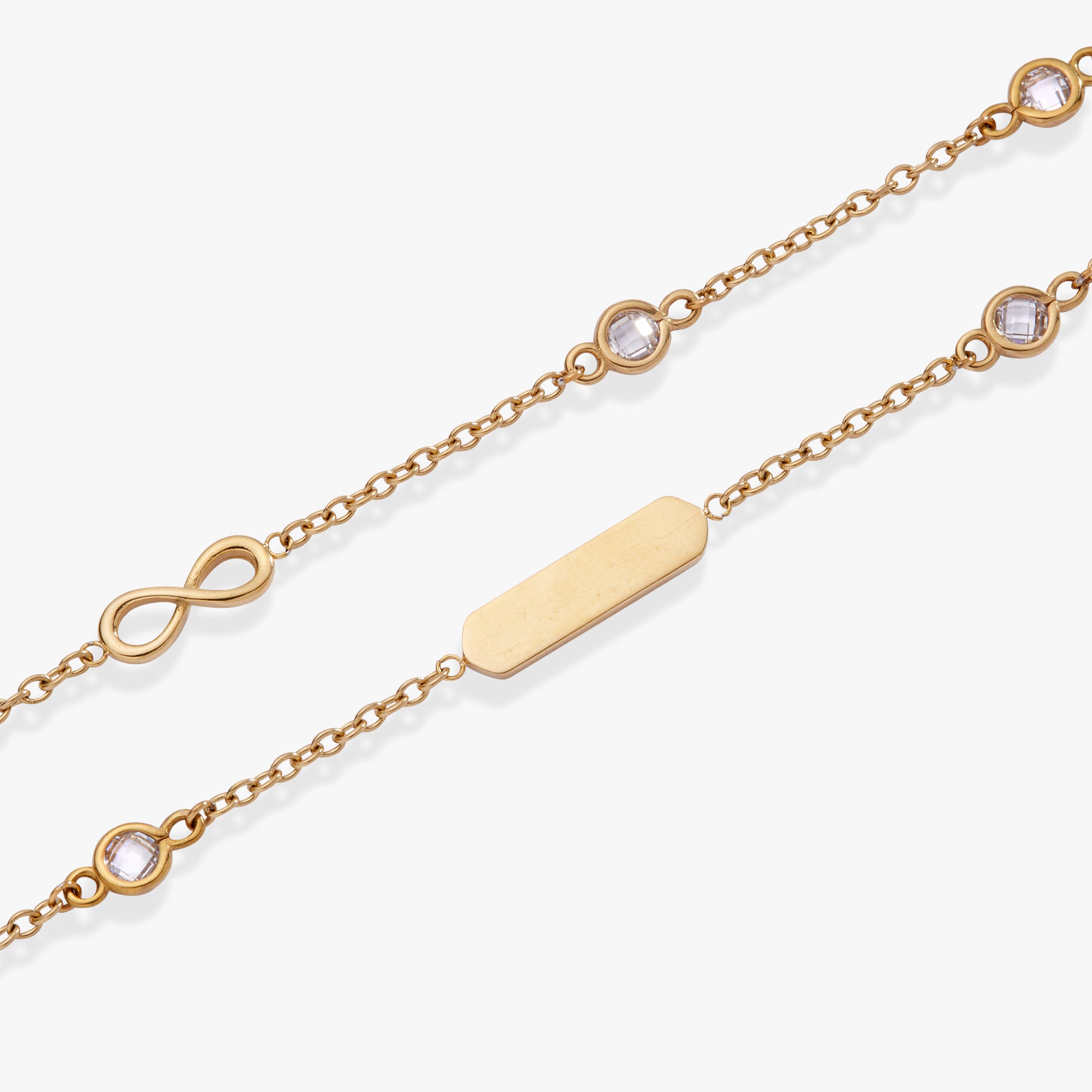 Infinity Chain Double Strand Bracelet - Image 5