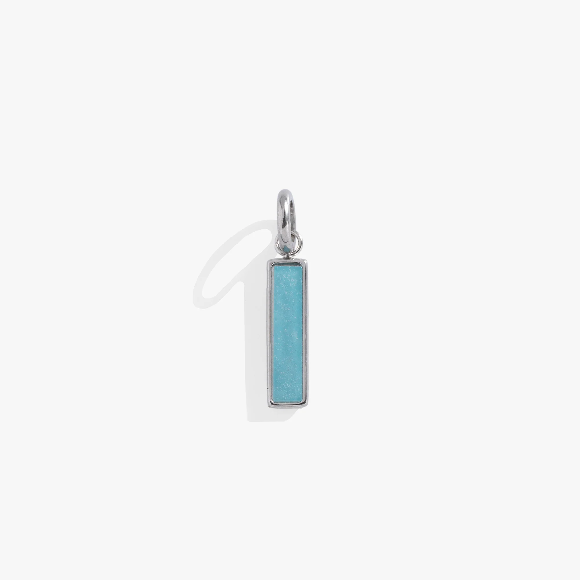 Blue Quartz Gemstone Interchangeable Bar Charm