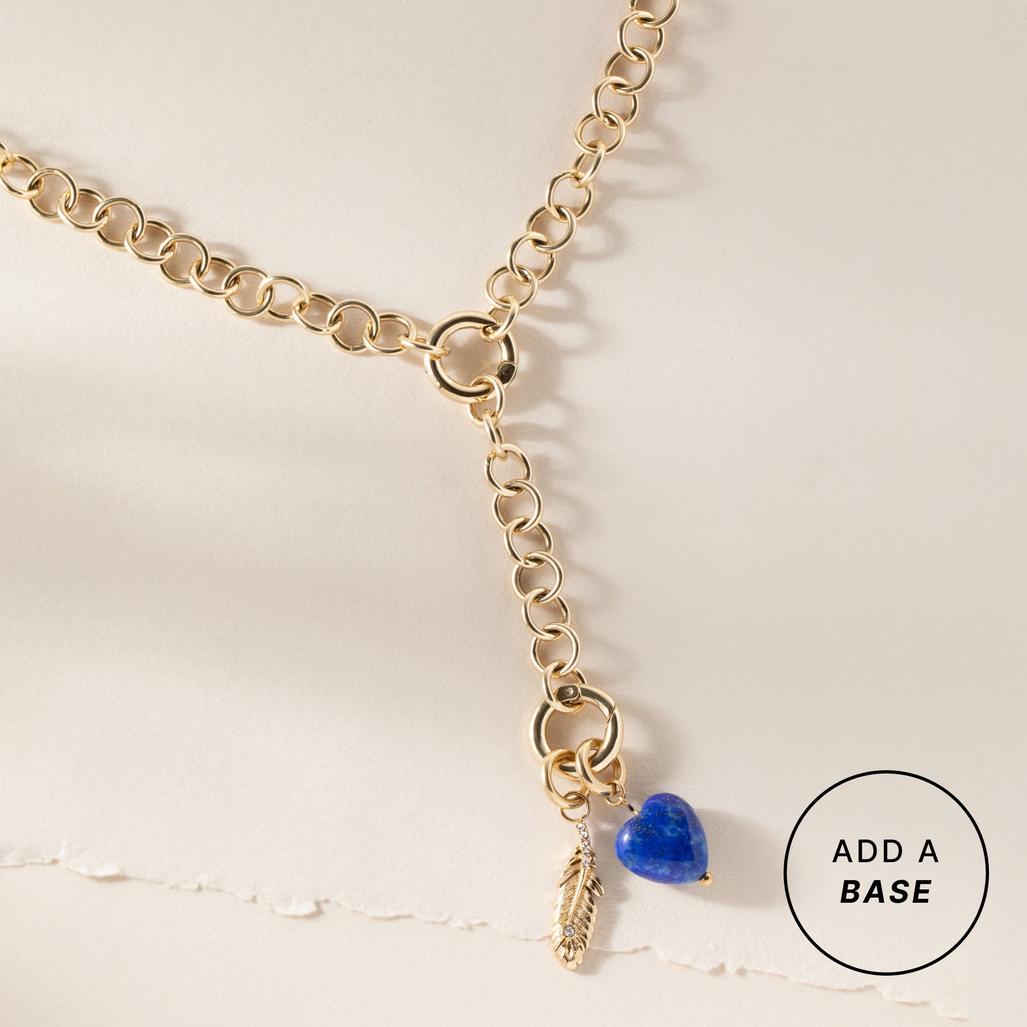 Lapis Gemstone Heart Interchangeable Charm - Image 2