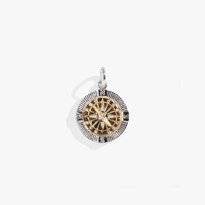 Interchangeable Two-Tone Compass Charm