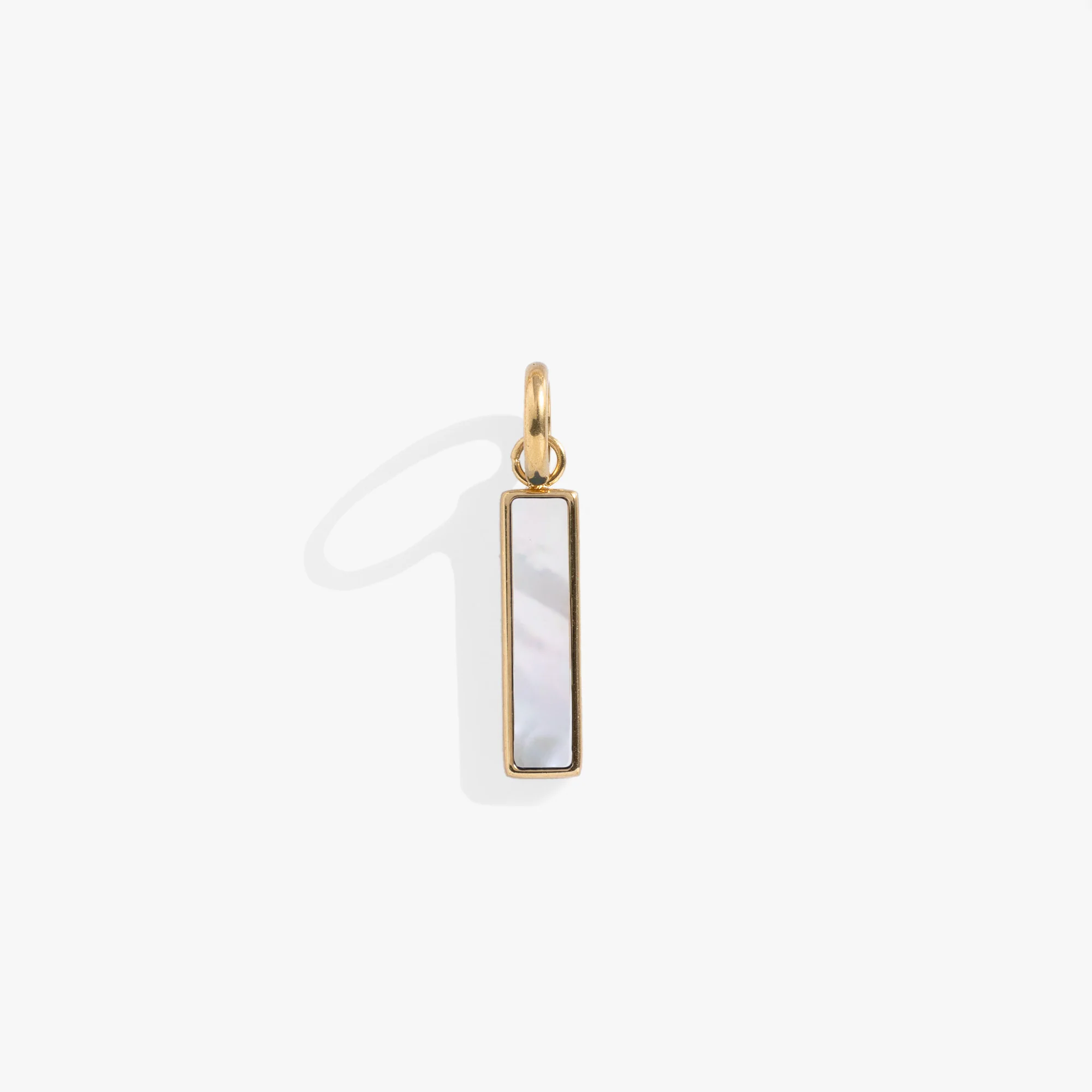 Mother of Pearl Gemstone Interchangeable Bar Charm