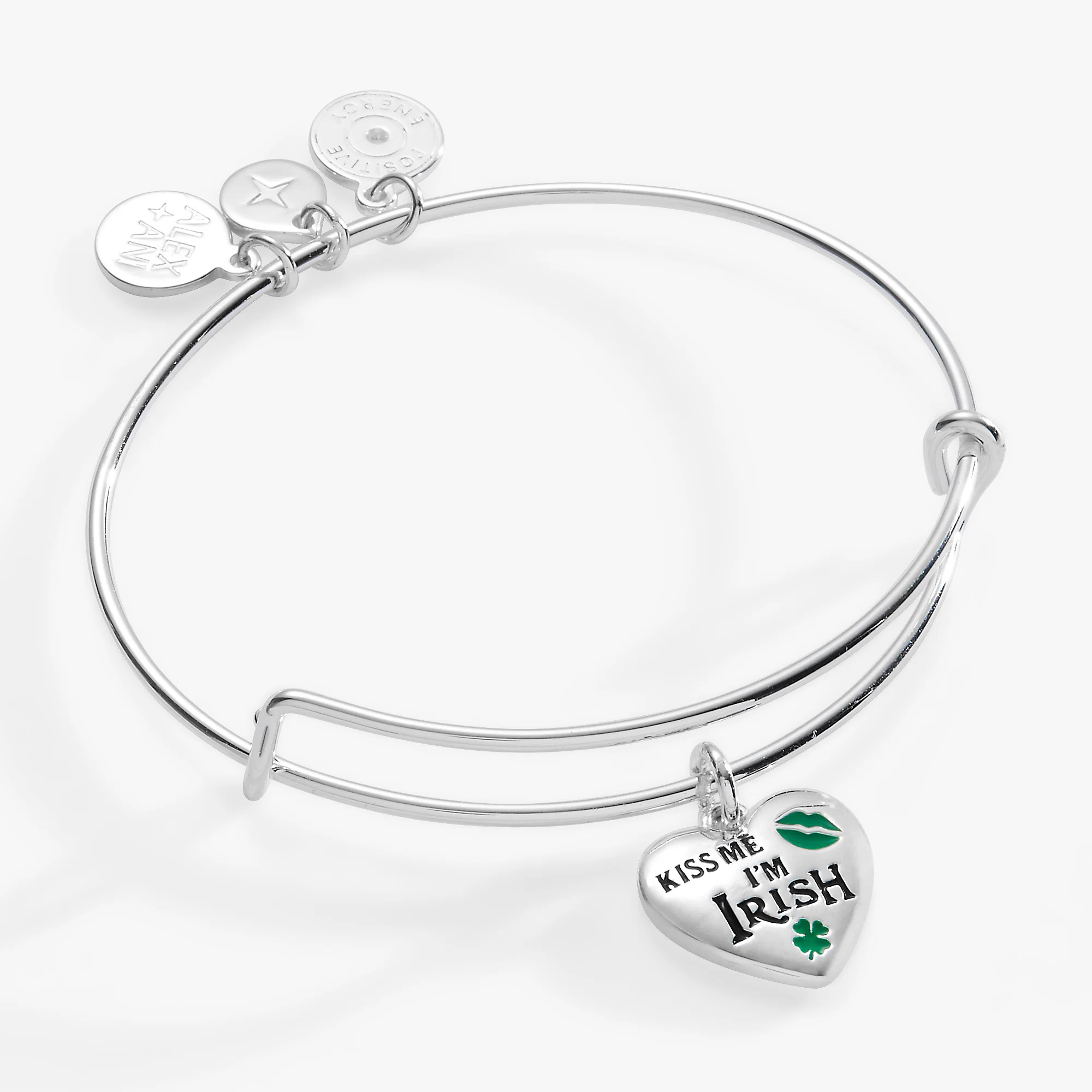 Kiss Me I'm Irish Charm Bangle