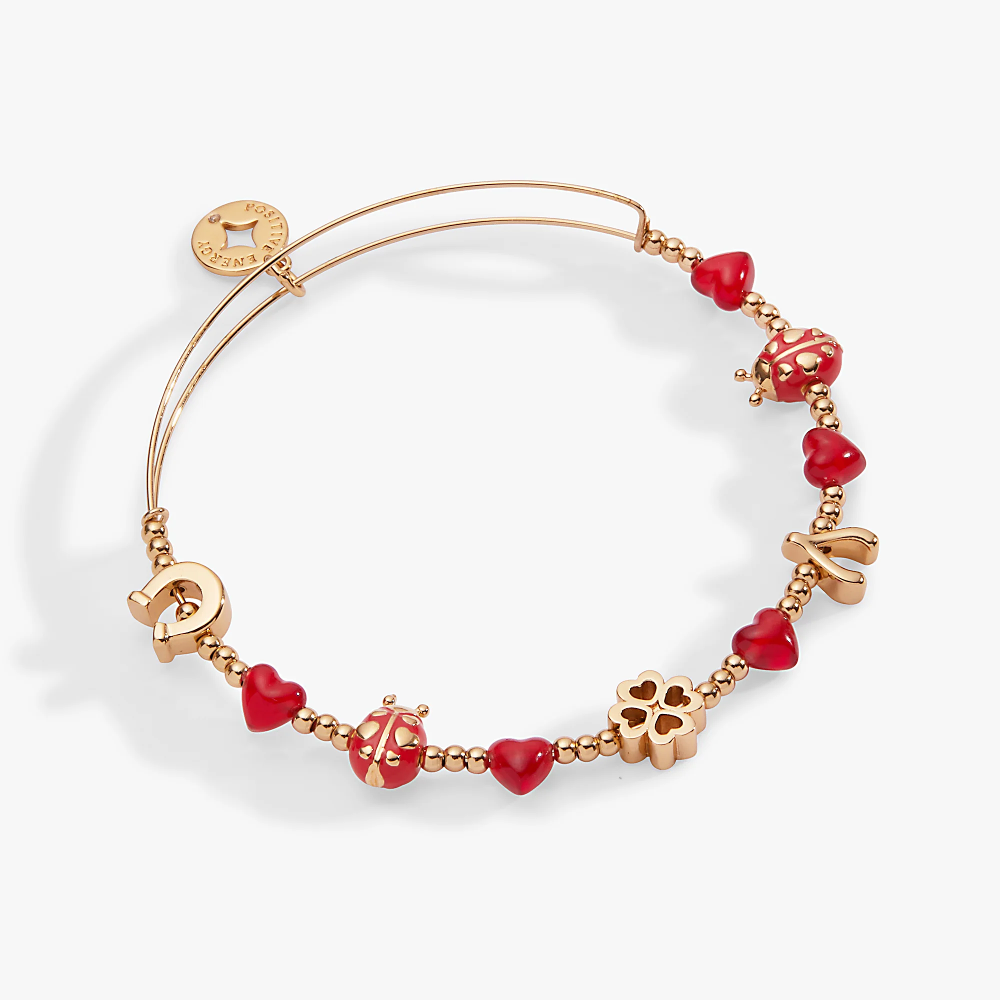 Lucky Ladybug Beaded Bangle