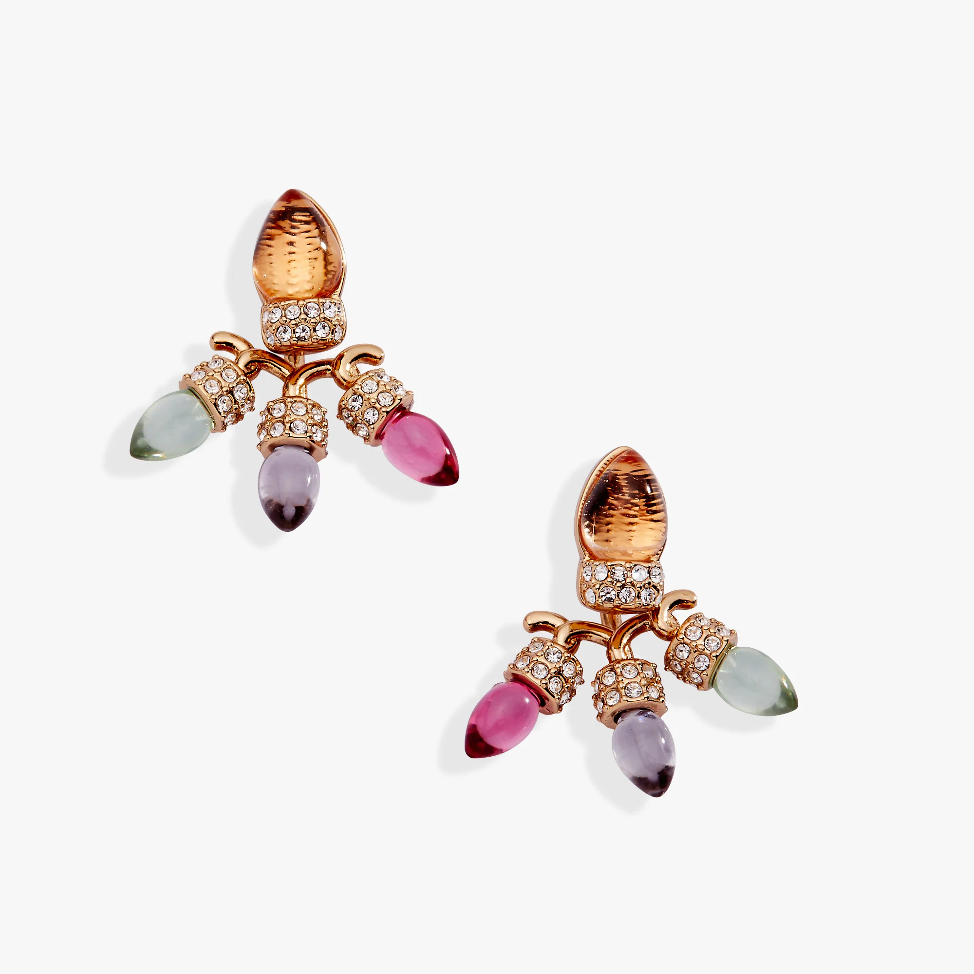 Christmas Muted Light Bulb Jacket Earrings