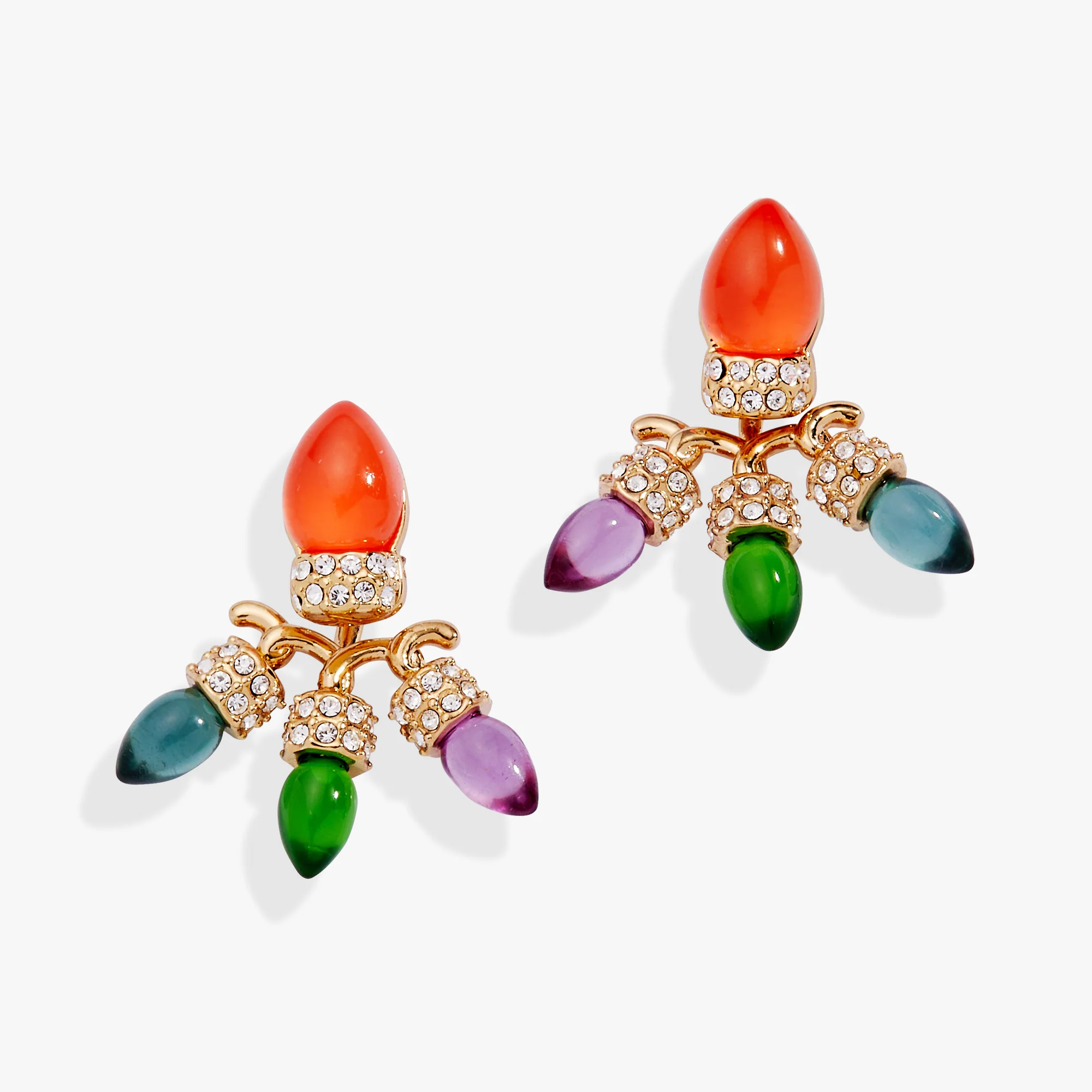 Christmas Light Bulb Jacket Earrings