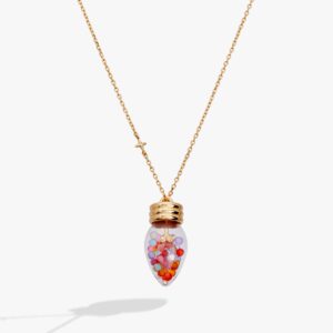 Christmas Light Bulb Shaker Necklace