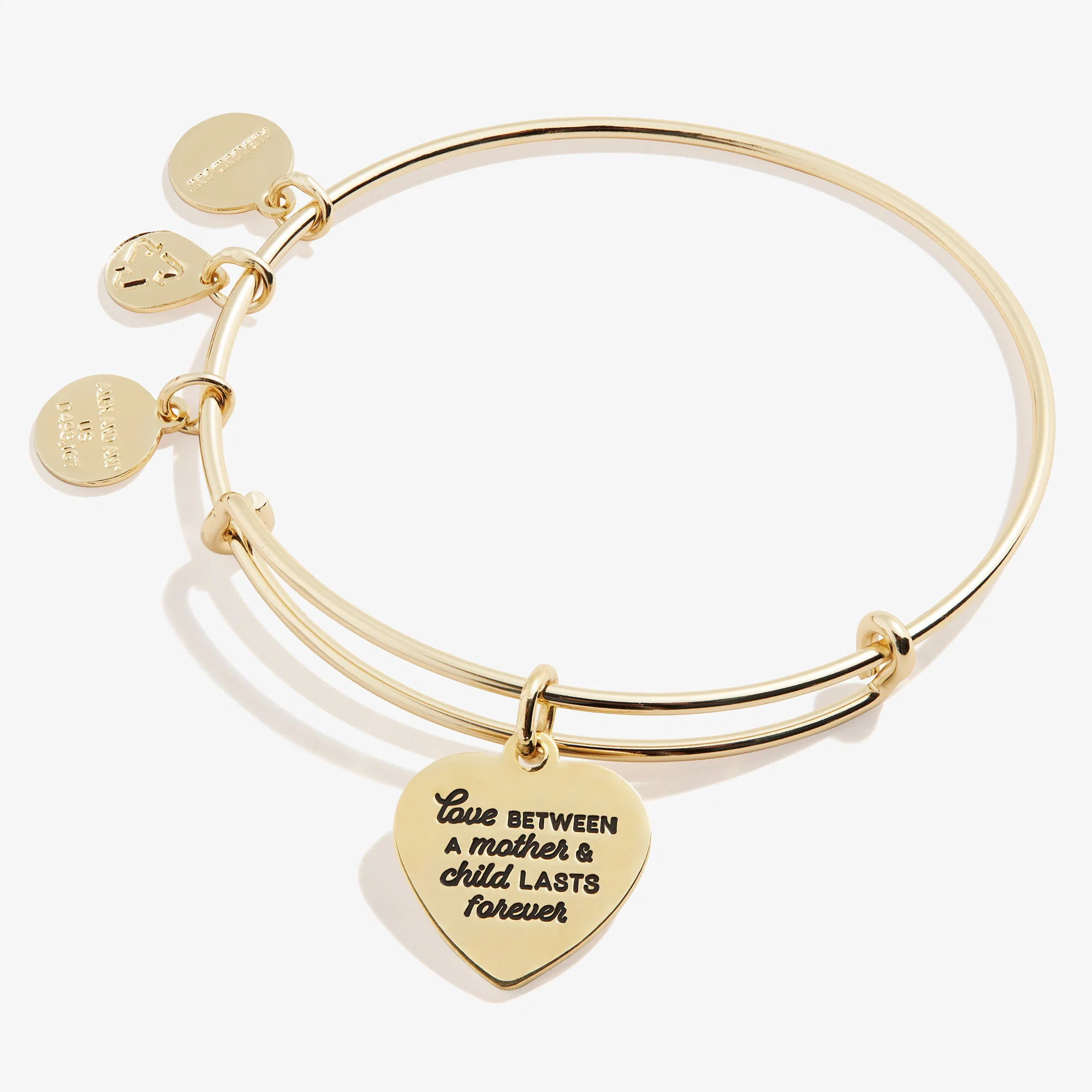 'Love Between a Mother & Child Lasts Forever' Infinity Charm Bangle