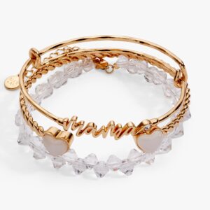 'Mama' Gold Beaded Bangle Set of 3