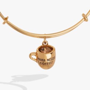'Mama Needs Coffee' Mug Charm Bangle
