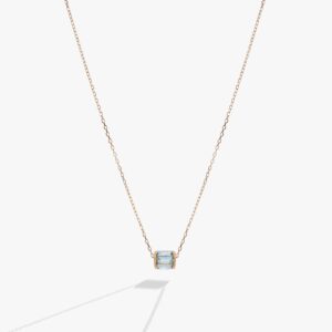 March Birthstone Precious Pendant Necklace
