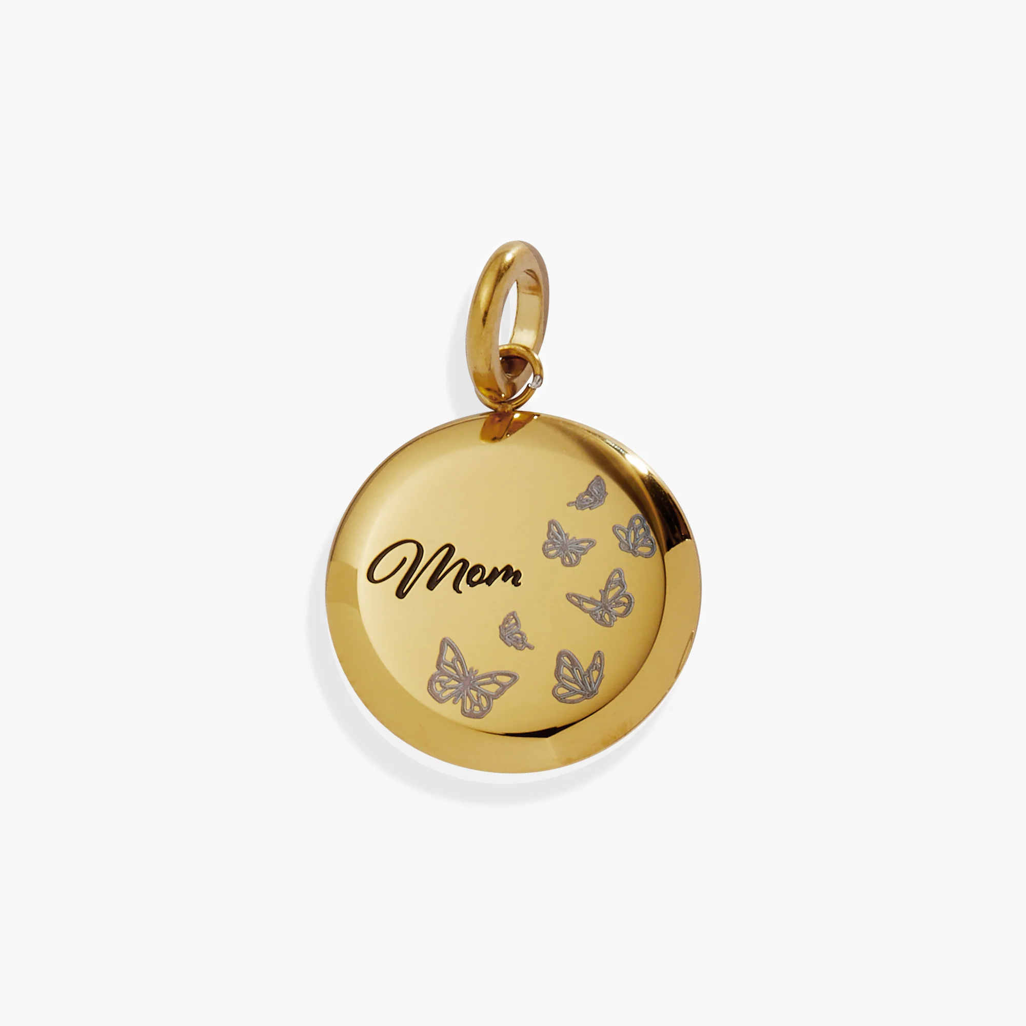 Mom Butterfly Disc Charm