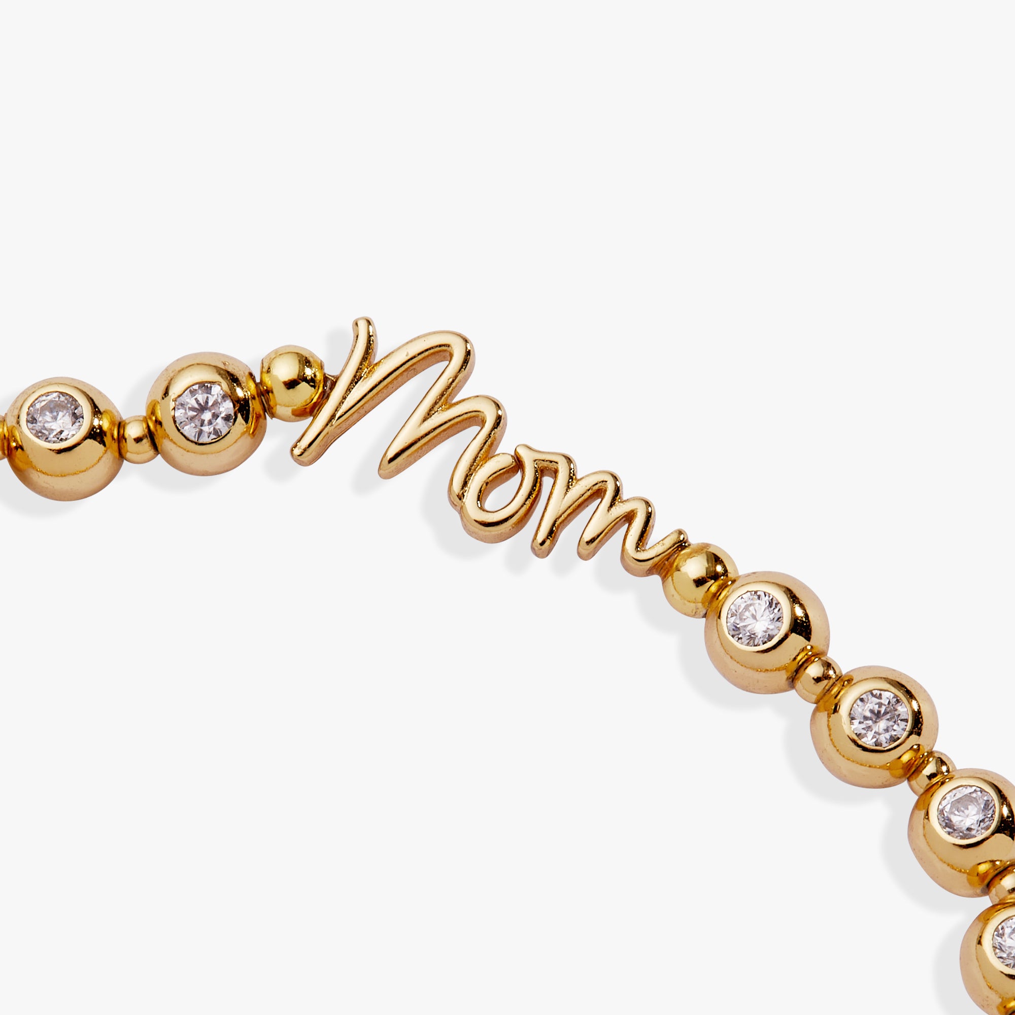 Mom Elongated Crystal Stretch Bracelet - Image 2