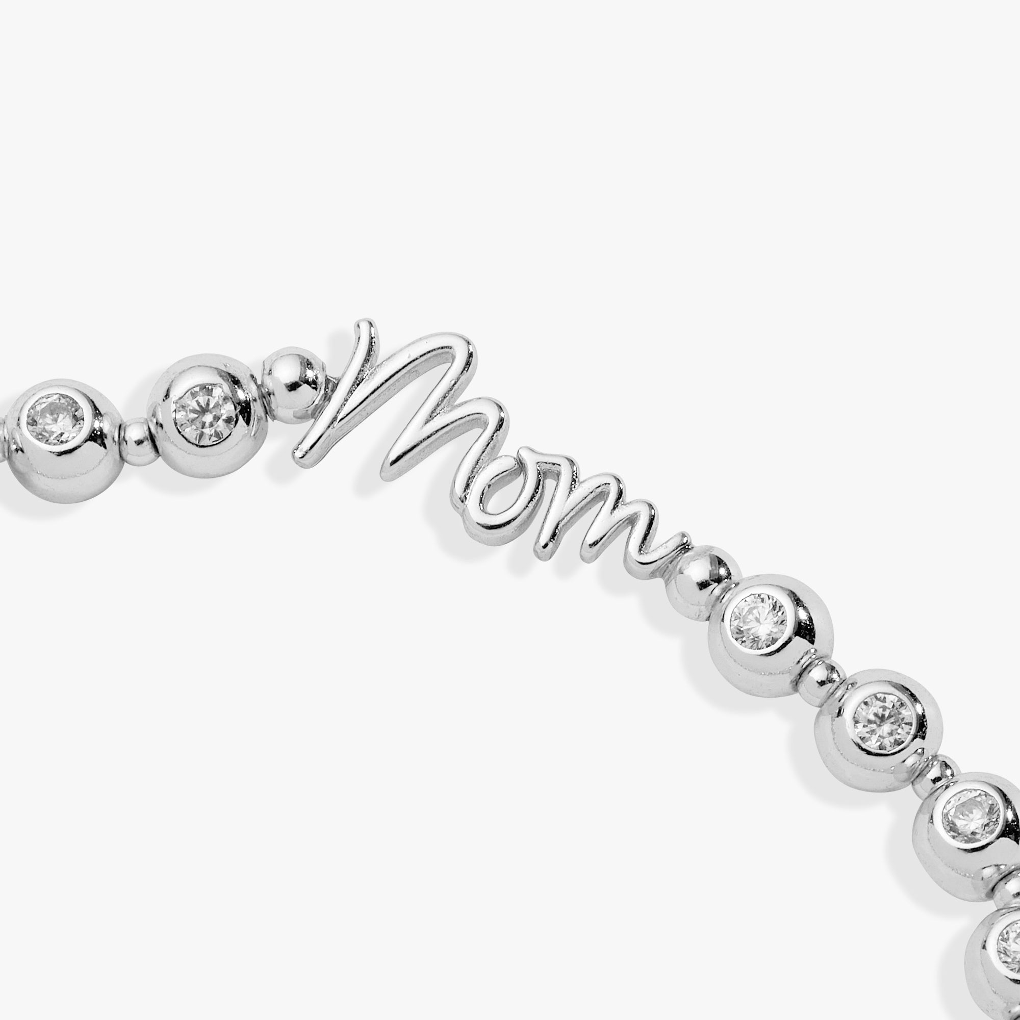 Mom Elongated Crystal Stretch Bracelet - Image 4