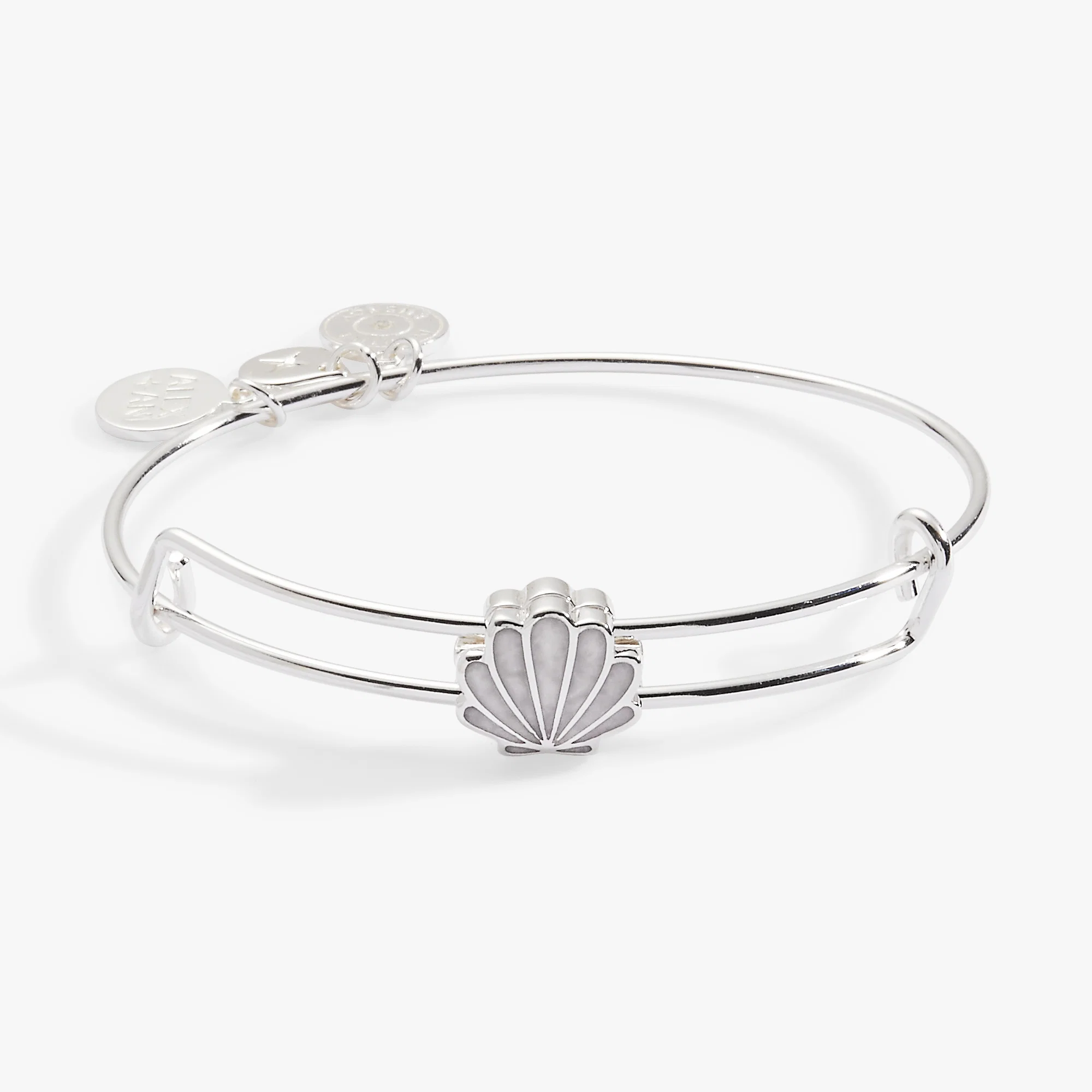 Mother of Pearl Scallop Shell Slider Bangle