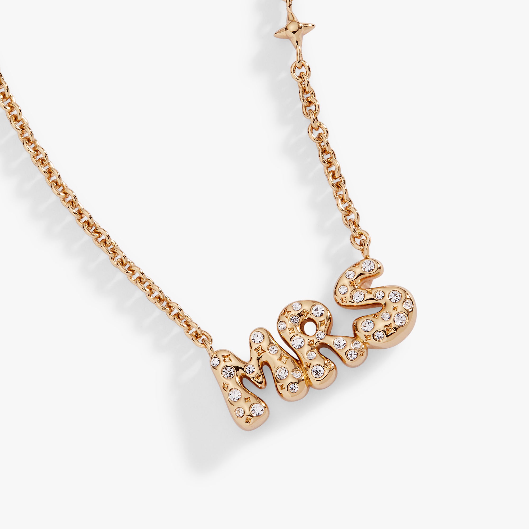 'Mrs' Bubble Crystal Pendant Necklace - Image 2