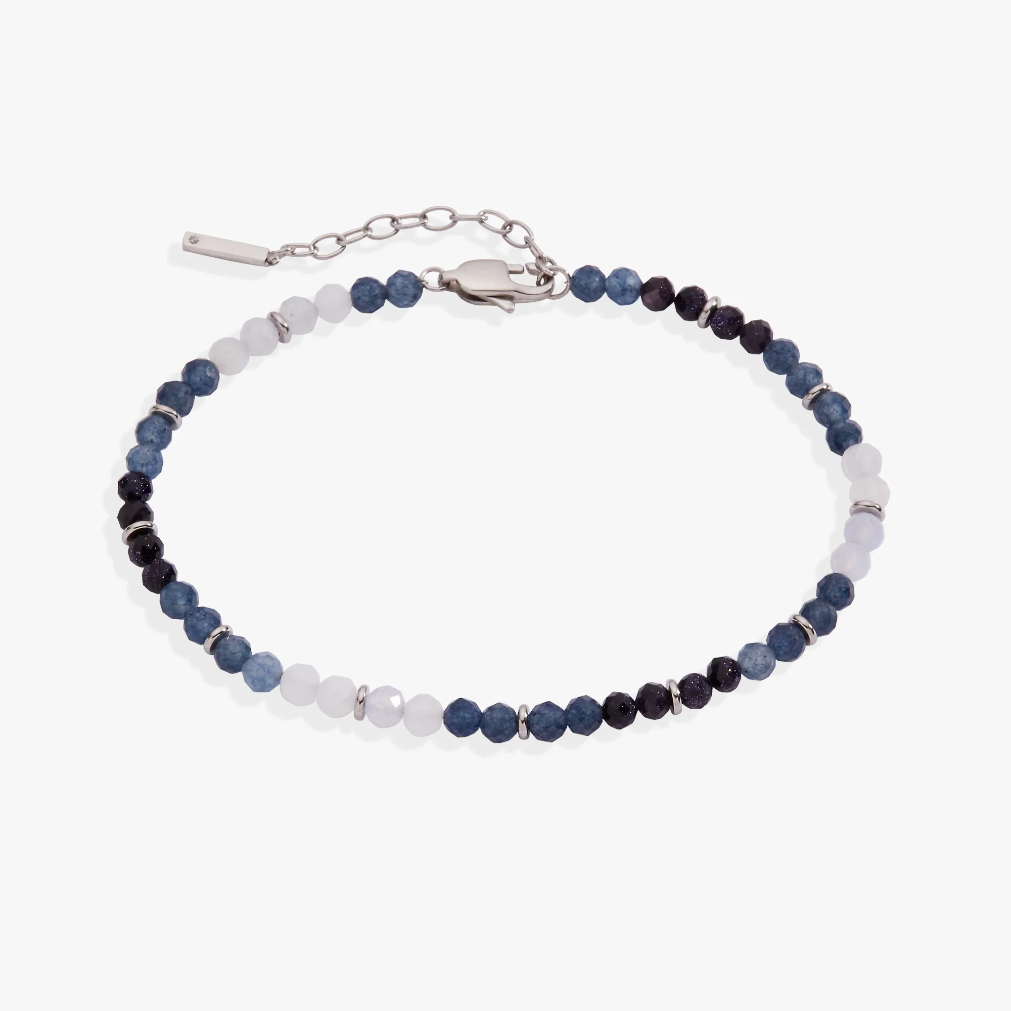 Blue Ombre Semi-Precious Beaded Anklet