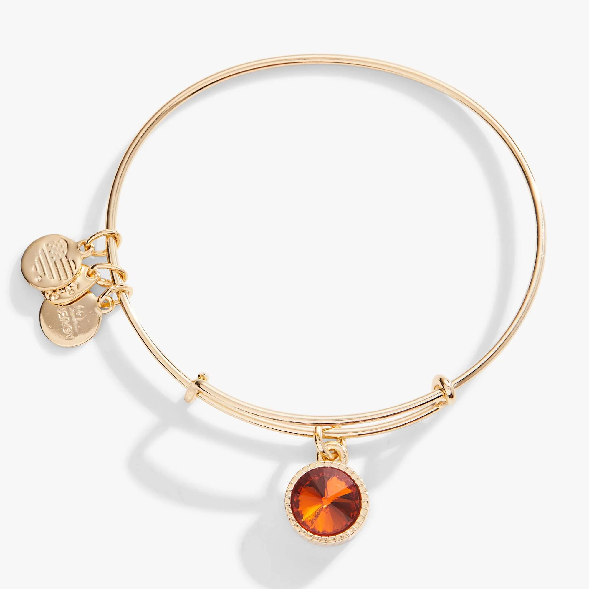 November Birthstone Charm Bangle. Topaz