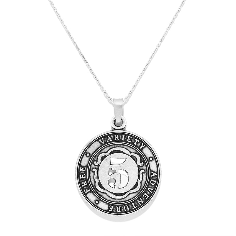 Number 5 Necklace. Expandable | Free. Variety. and Adventure